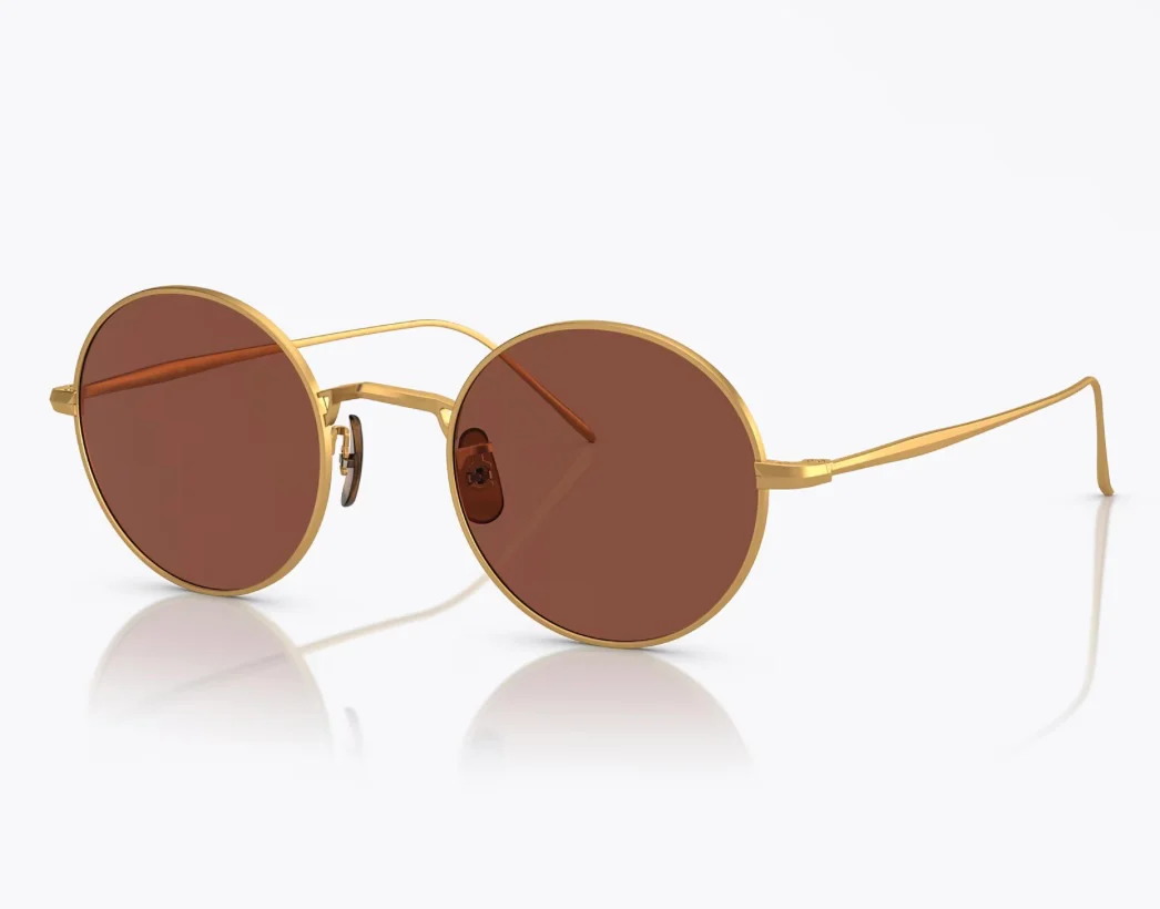 Oliver Peoples G. Ponti-3 OV 1293 5414C5 48mm Round Titanium Japan - Image 2