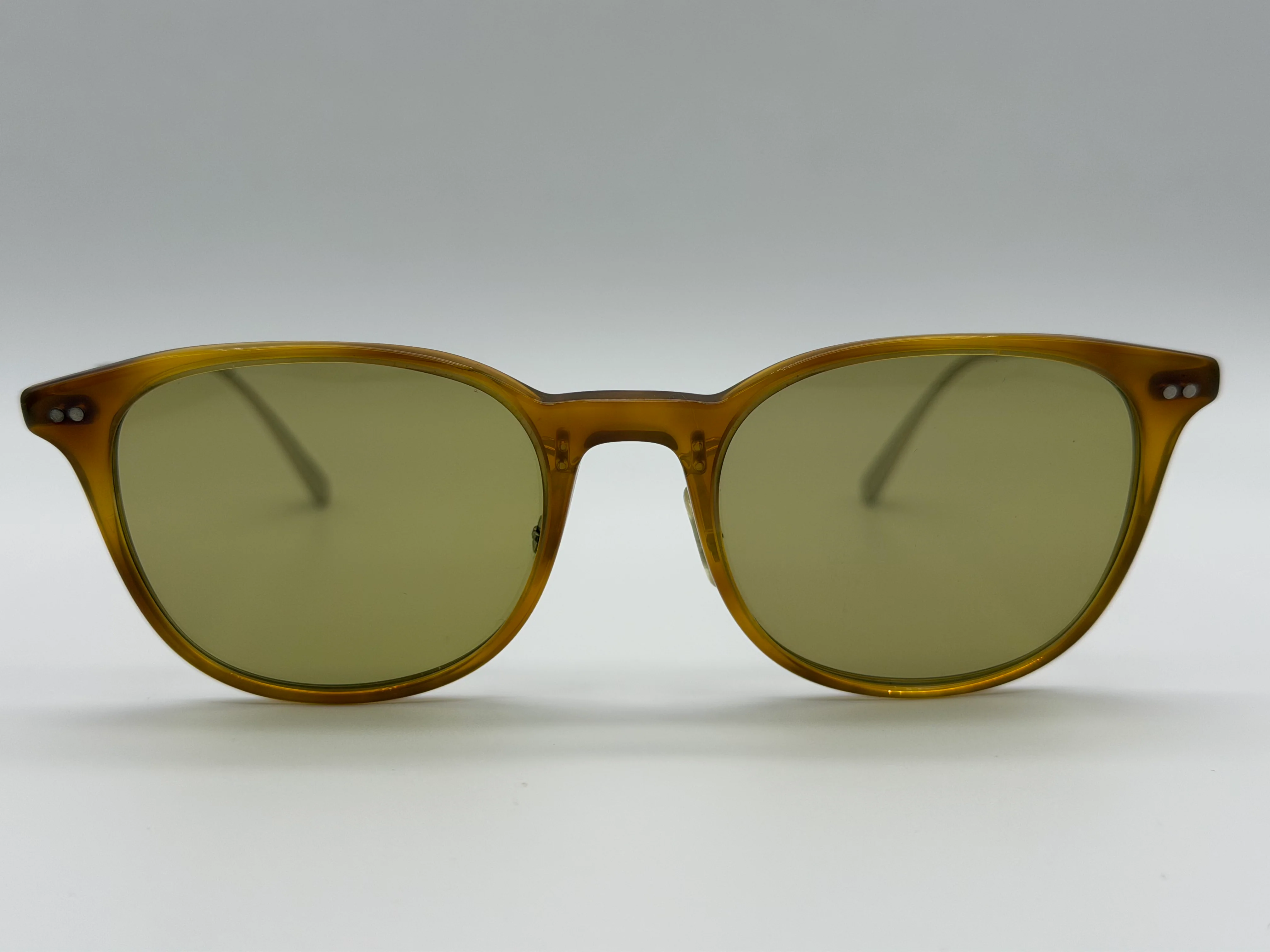 Oliver Peoples Gerardo 51mm OV 5482S 14084C Vintage LBR/Brushed Silver Green Photochromic Vintage Italy Preowned - Image 3