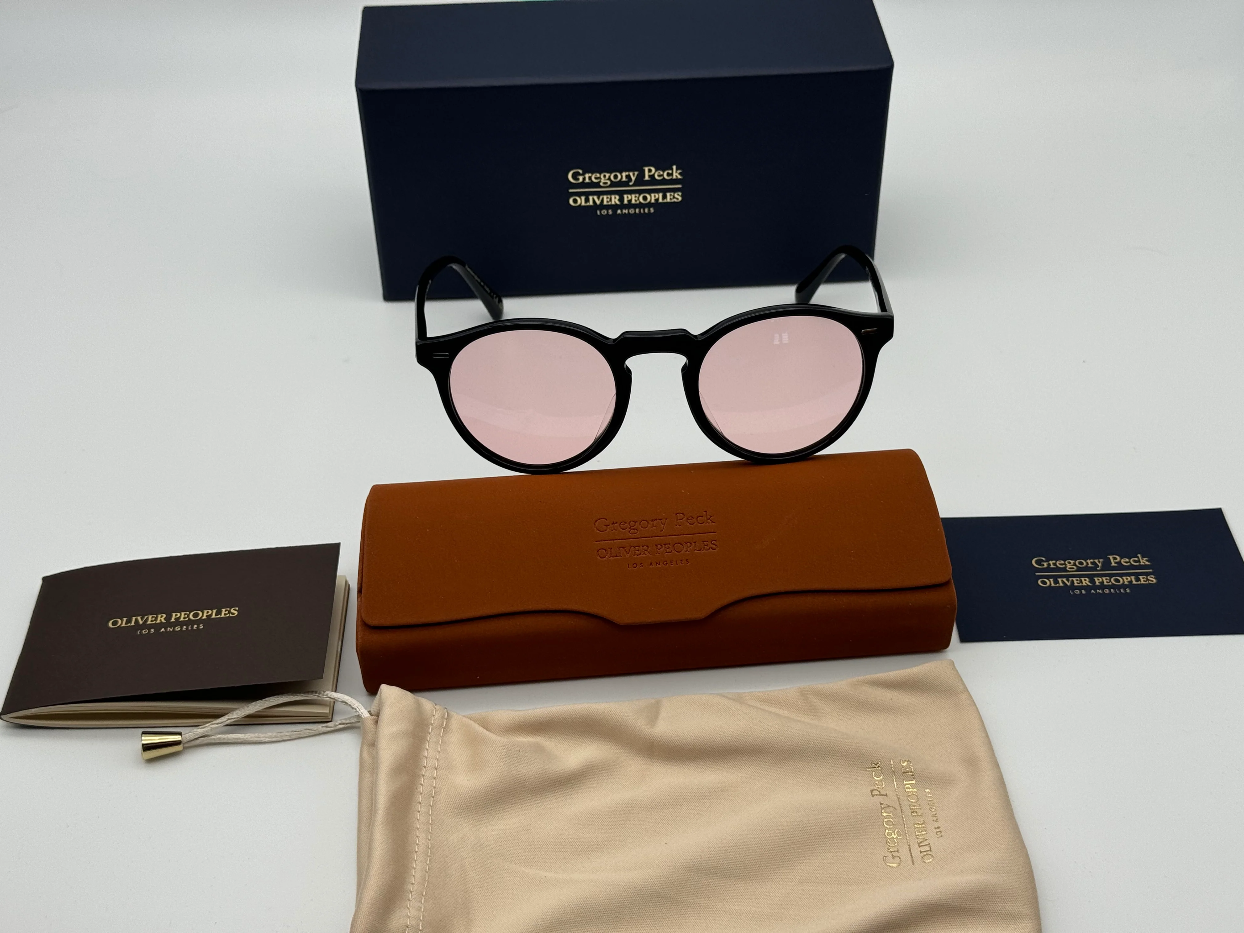 Oliver Peoples Gregory Peck 50mm Limited Edition Black / Pink Photochromic OV 5217 10054Q Italy NEW - Image 5