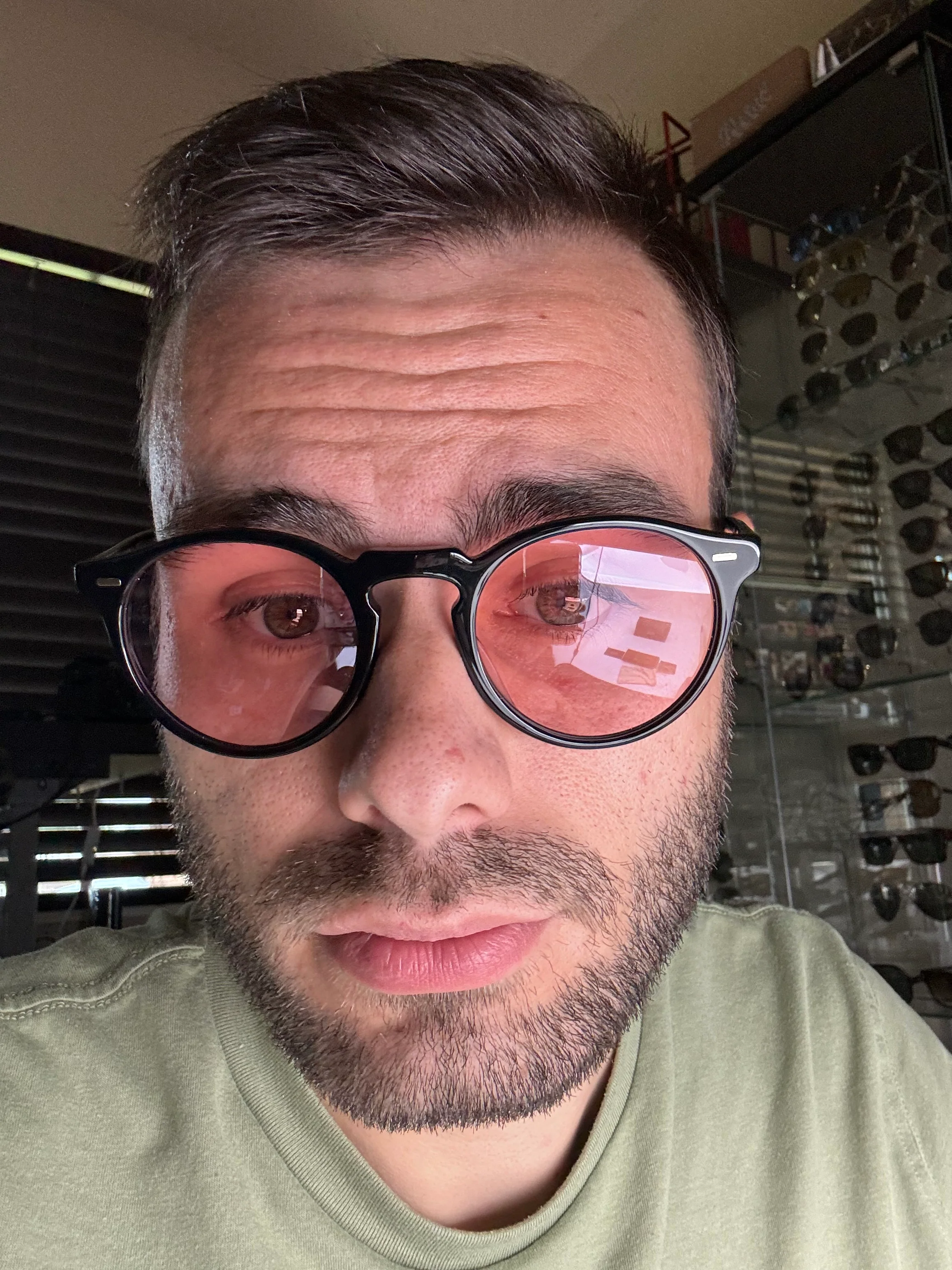 Oliver Peoples Gregory Peck 50mm Limited Edition Black / Pink Photochromic OV 5217 10054Q Italy NEW - Image 8