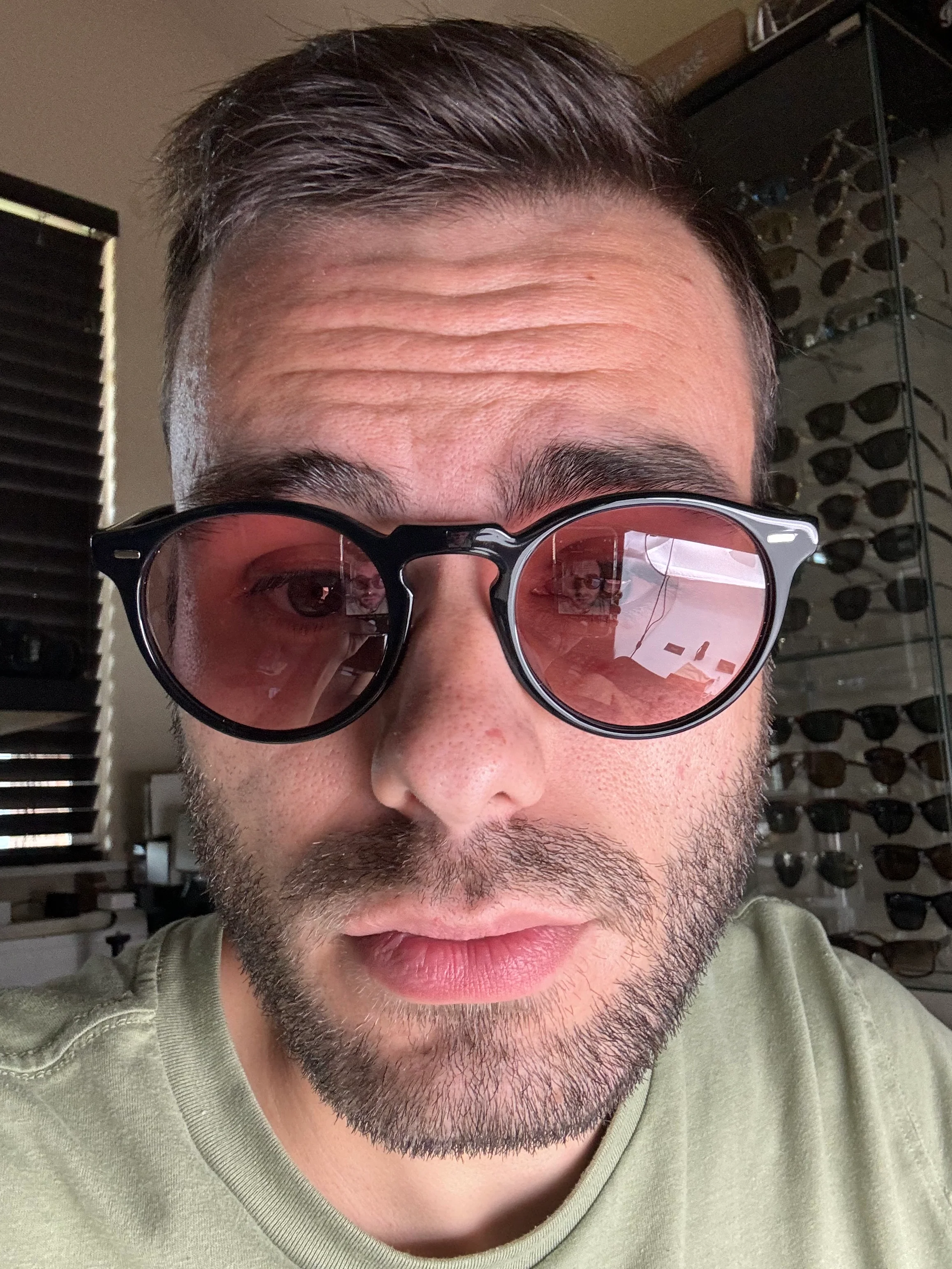 Oliver Peoples Gregory Peck 50mm Limited Edition Black / Pink Photochromic OV 5217 10054Q Italy NEW - Image 9