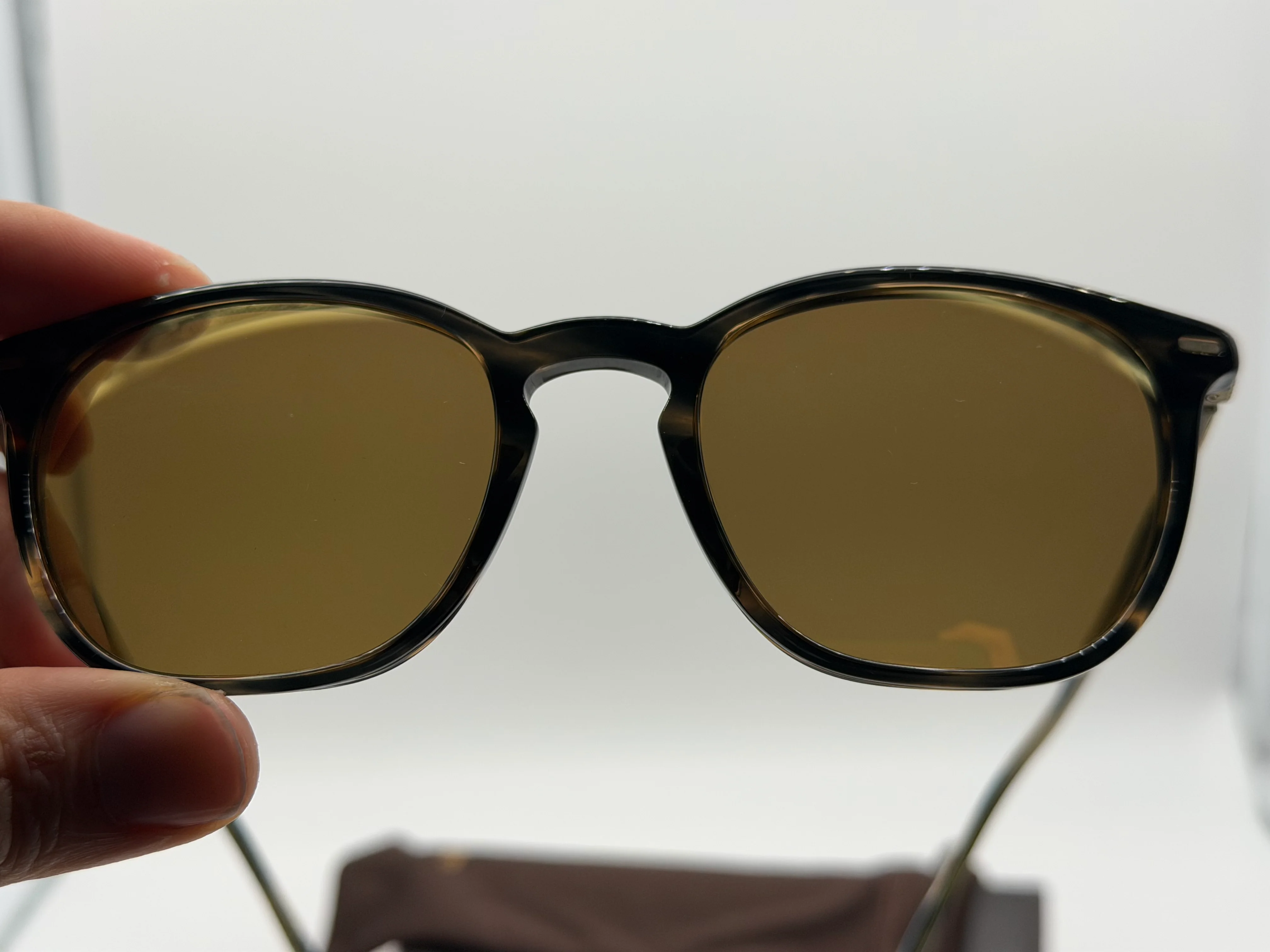 Oliver Peoples Heaton 51mm Blue Cocobolo / Amber Goldtone OV 5364 1611W4 Italy missing box - Image 13
