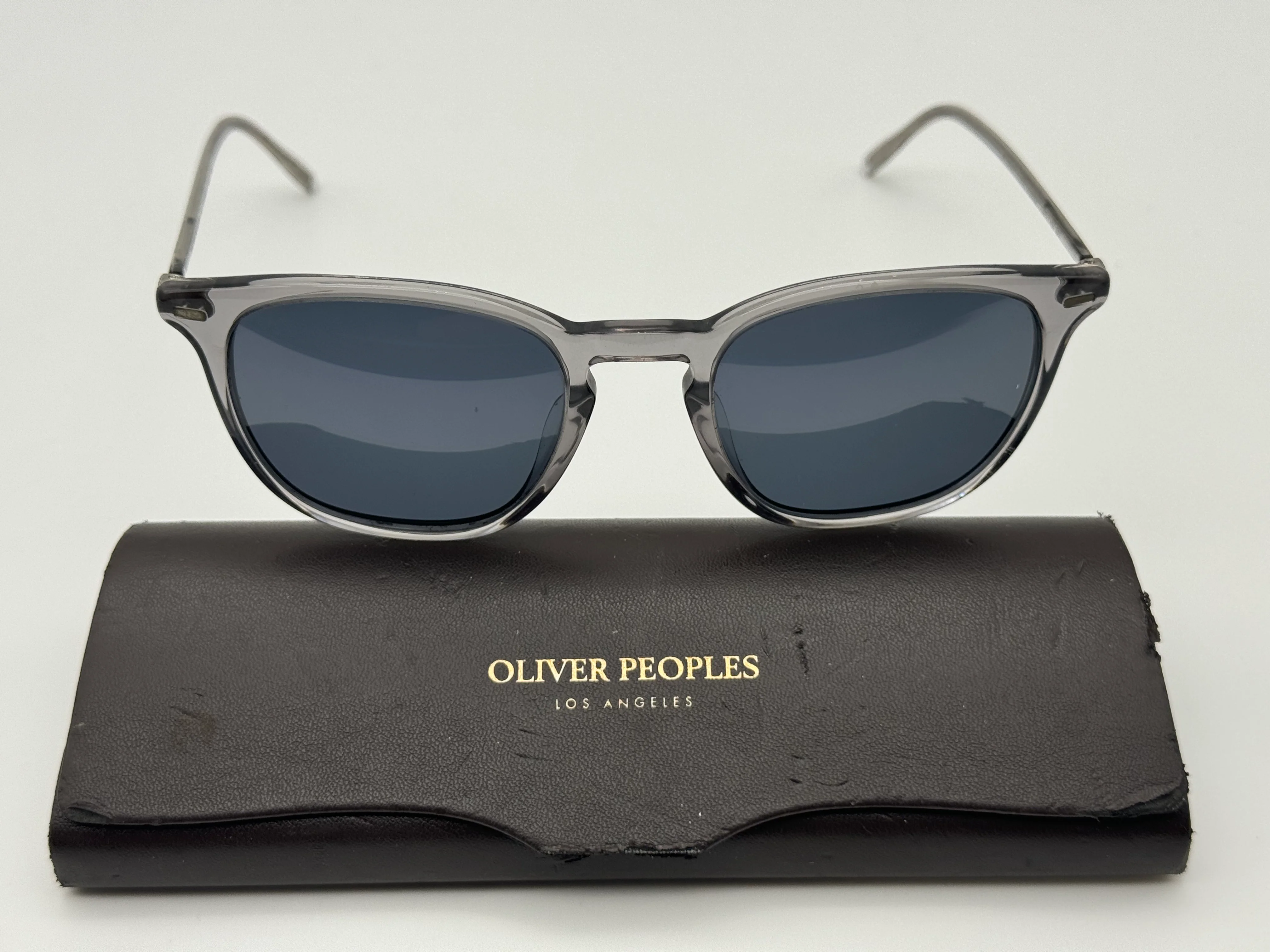 Oliver Peoples Heaton 51mm OV 5364SU 1132R5 Workmwn Gray / Blue Preowned Read - Image 2