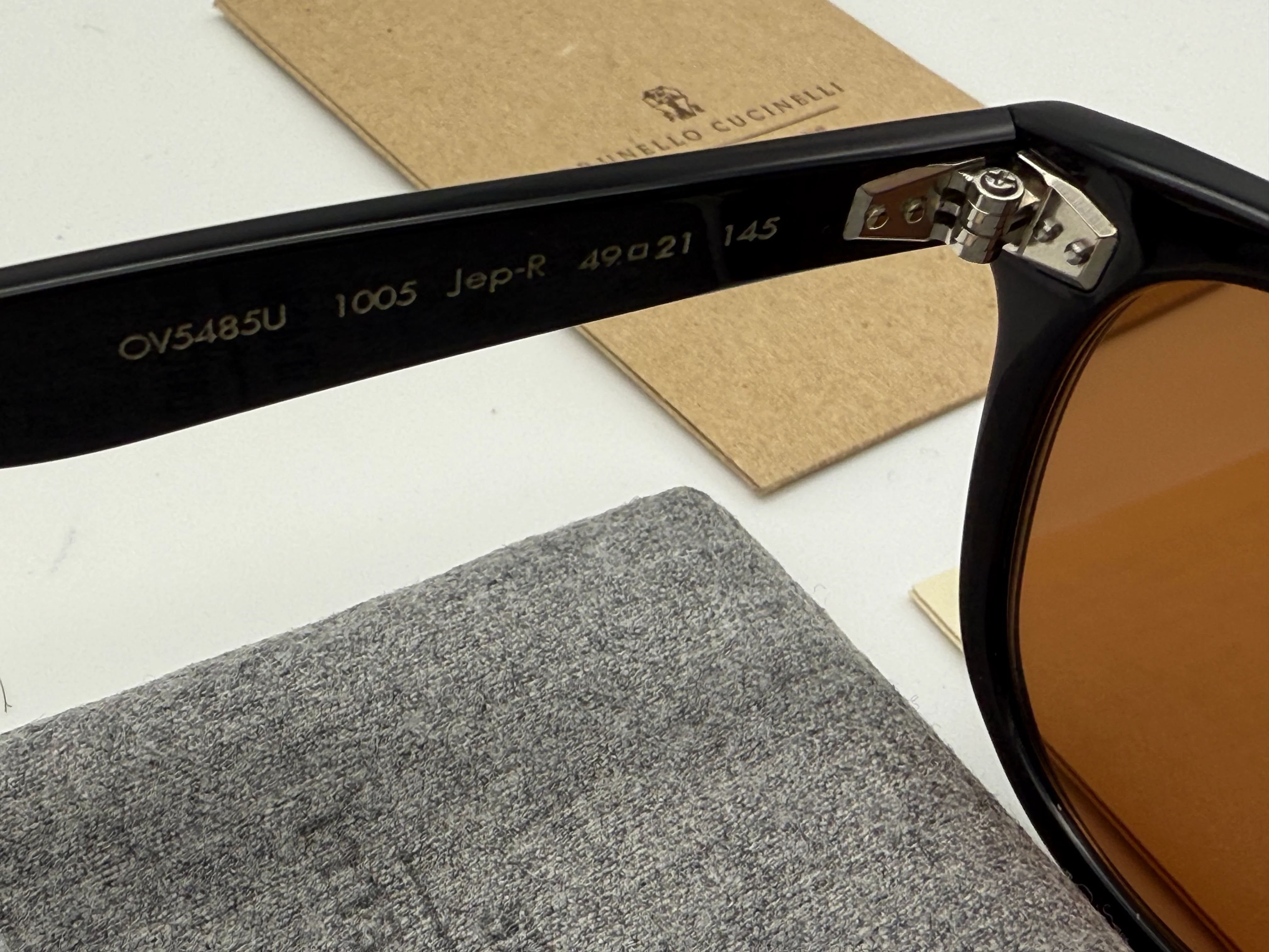 Oliver Peoples Jep R 49mm CUSTOM Persimmon / Black Brunello Cucinelli OV 5485 Italy NEW - Image 9
