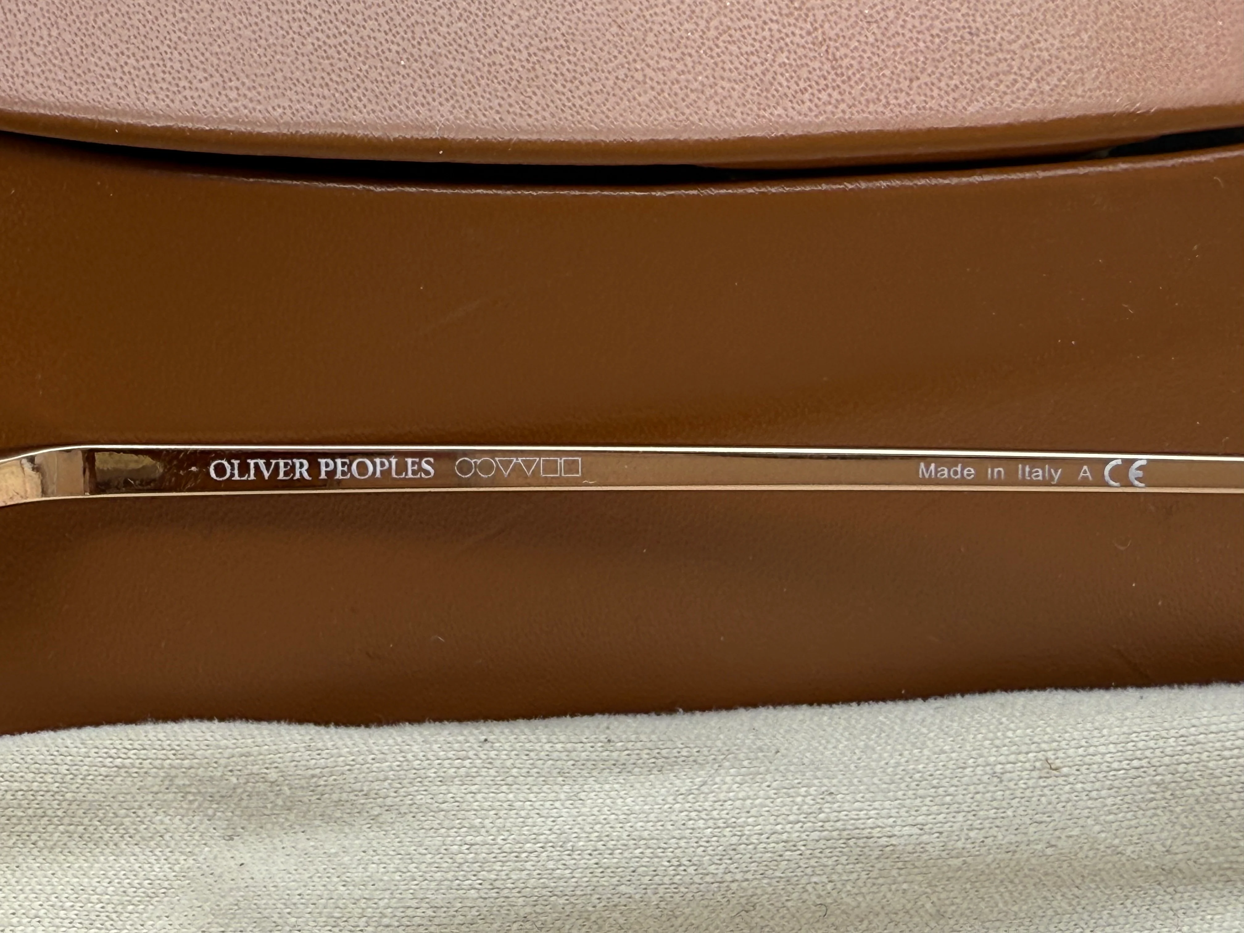Oliver Peoples Kannon 59mm Soft Rose Crystal Rose Quartz Mirror OV1191 S 5037 / 42 Italy Preowned - Image 5