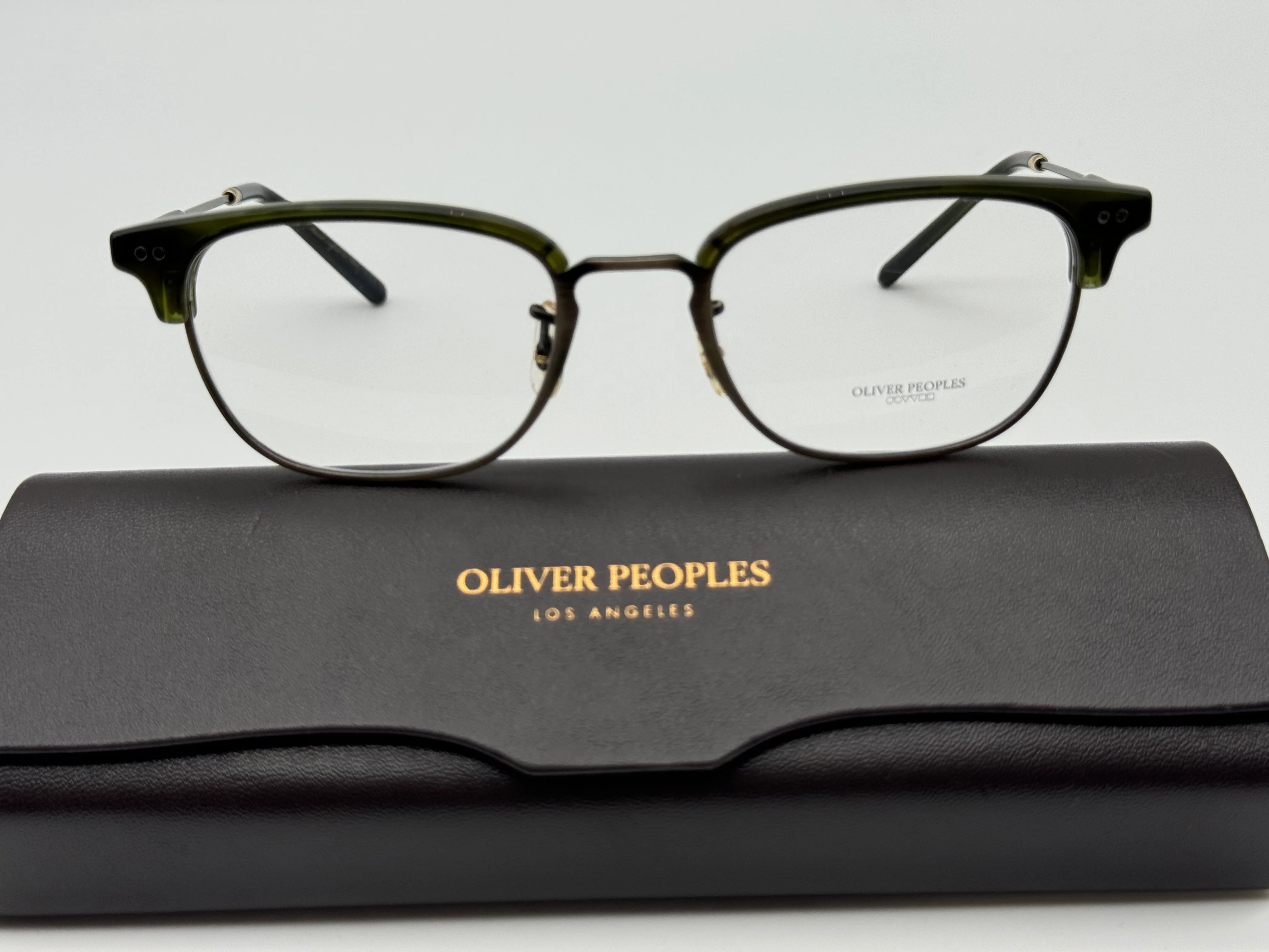 Oliver Peoples Kesten OV5468 1680 49-19 Antique Gold/Emerald Bark NEW Italy - Image 3