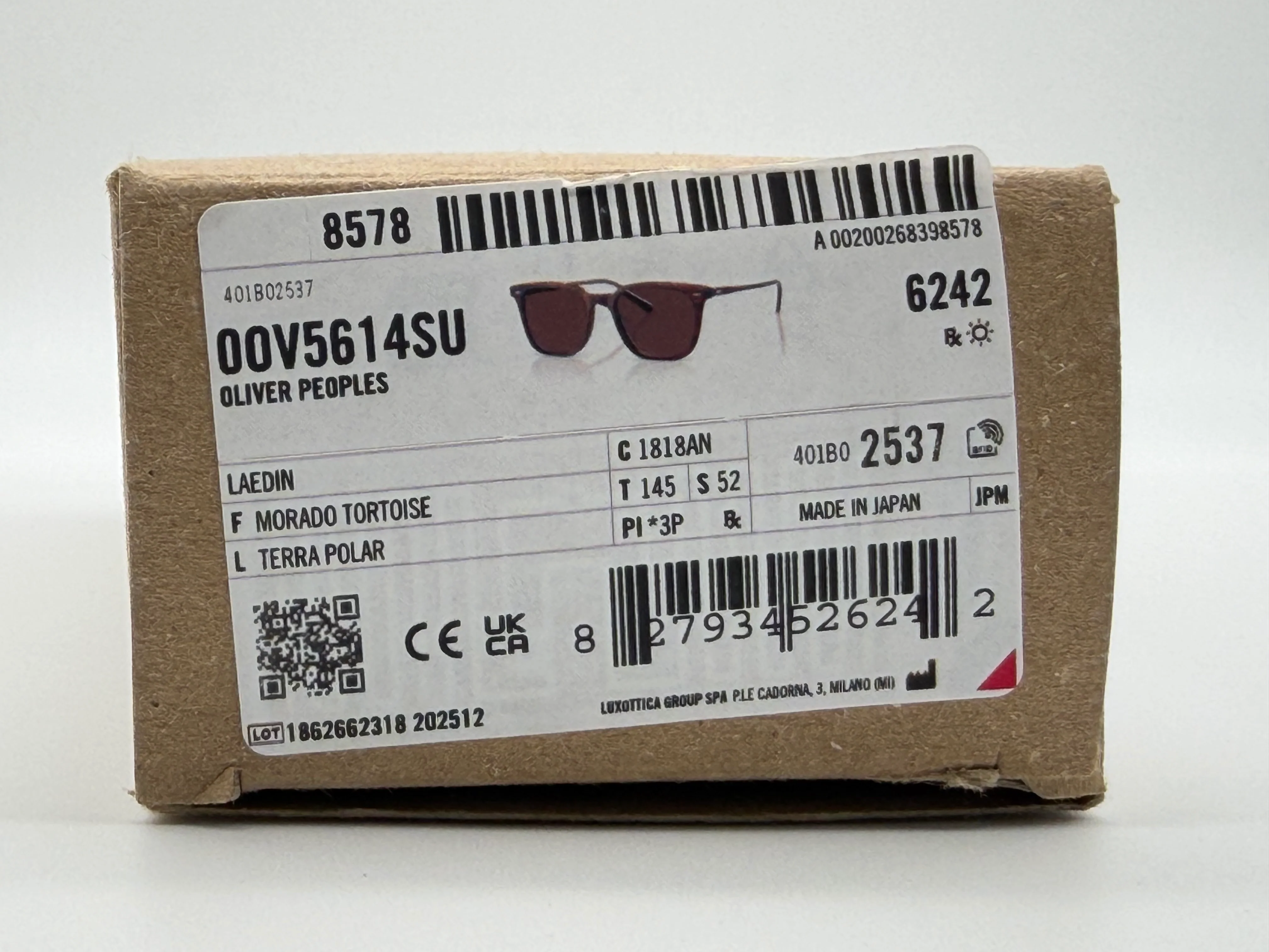 Oliver Peoples Laedin 52mm Morado Tortoise / Terra Polarized Crystal OV 5614 Japan NEW - Image 13