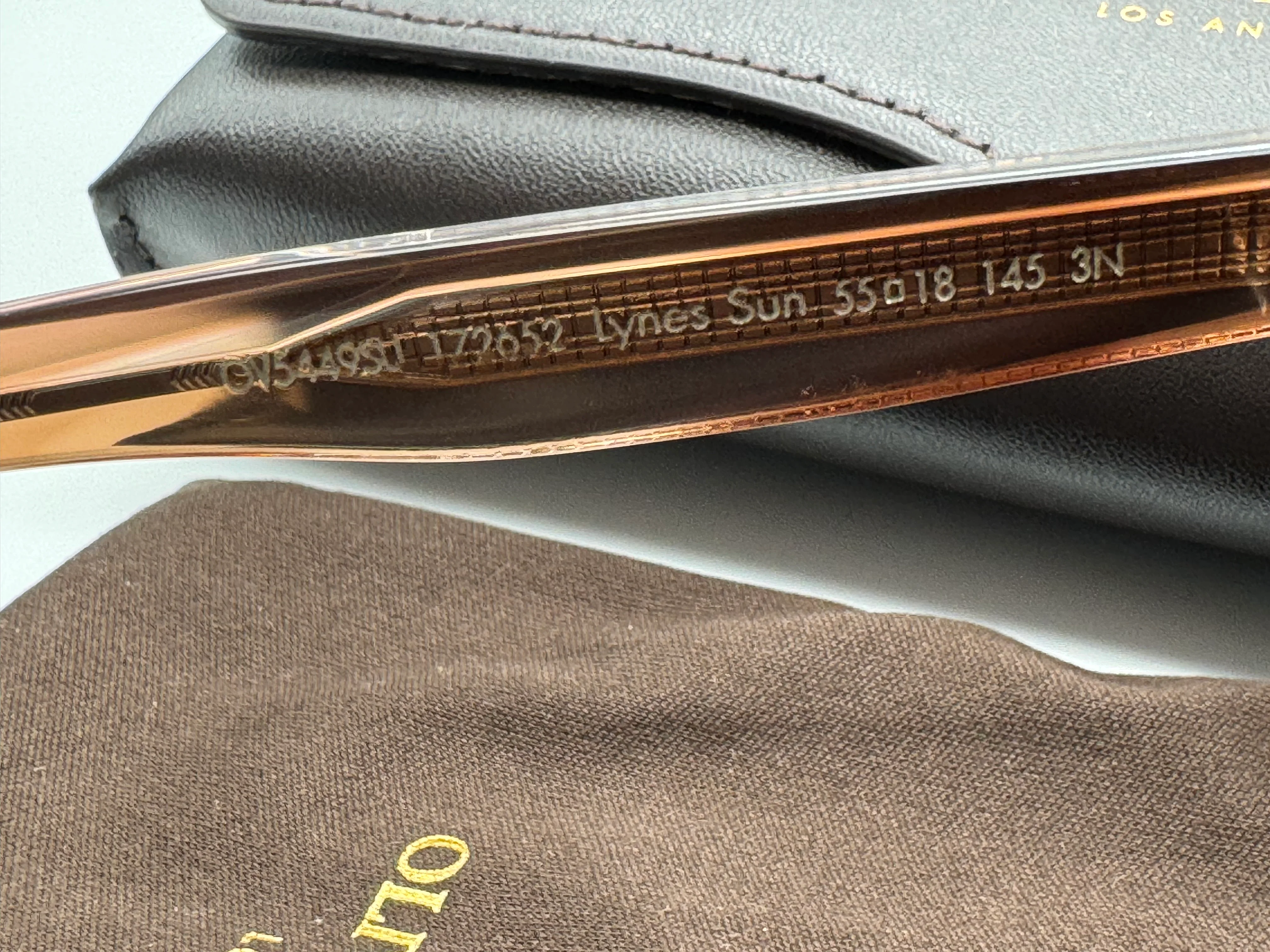 Oliver Peoples Lynes Sun 55mm Washed Sunstone / True Brown OV 5449 172652 Italy NEW - Image 9