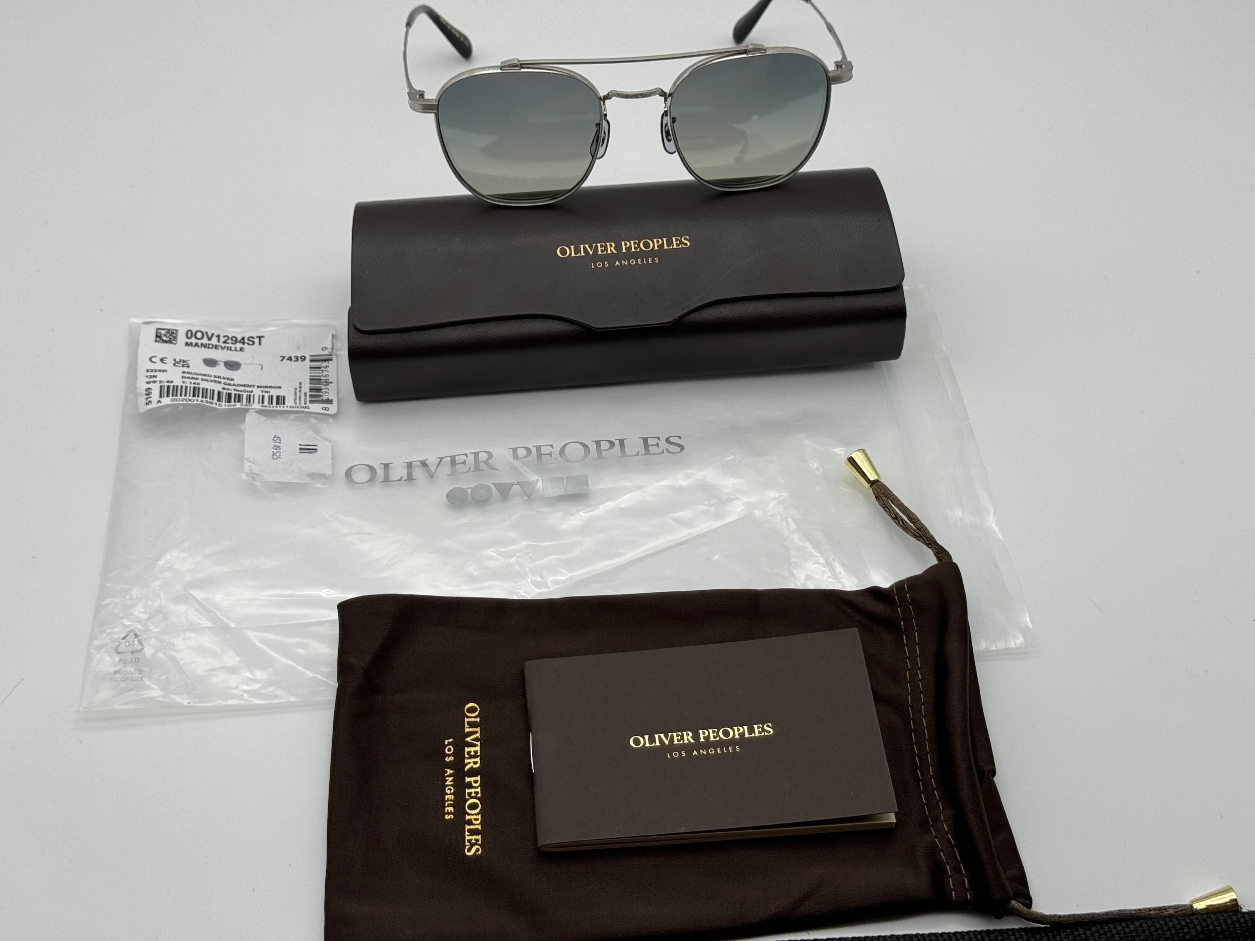 Oliver Peoples Mandeville 49mm Double Bridge Titanium OV1294ST Made In Japan NEW - Image 6