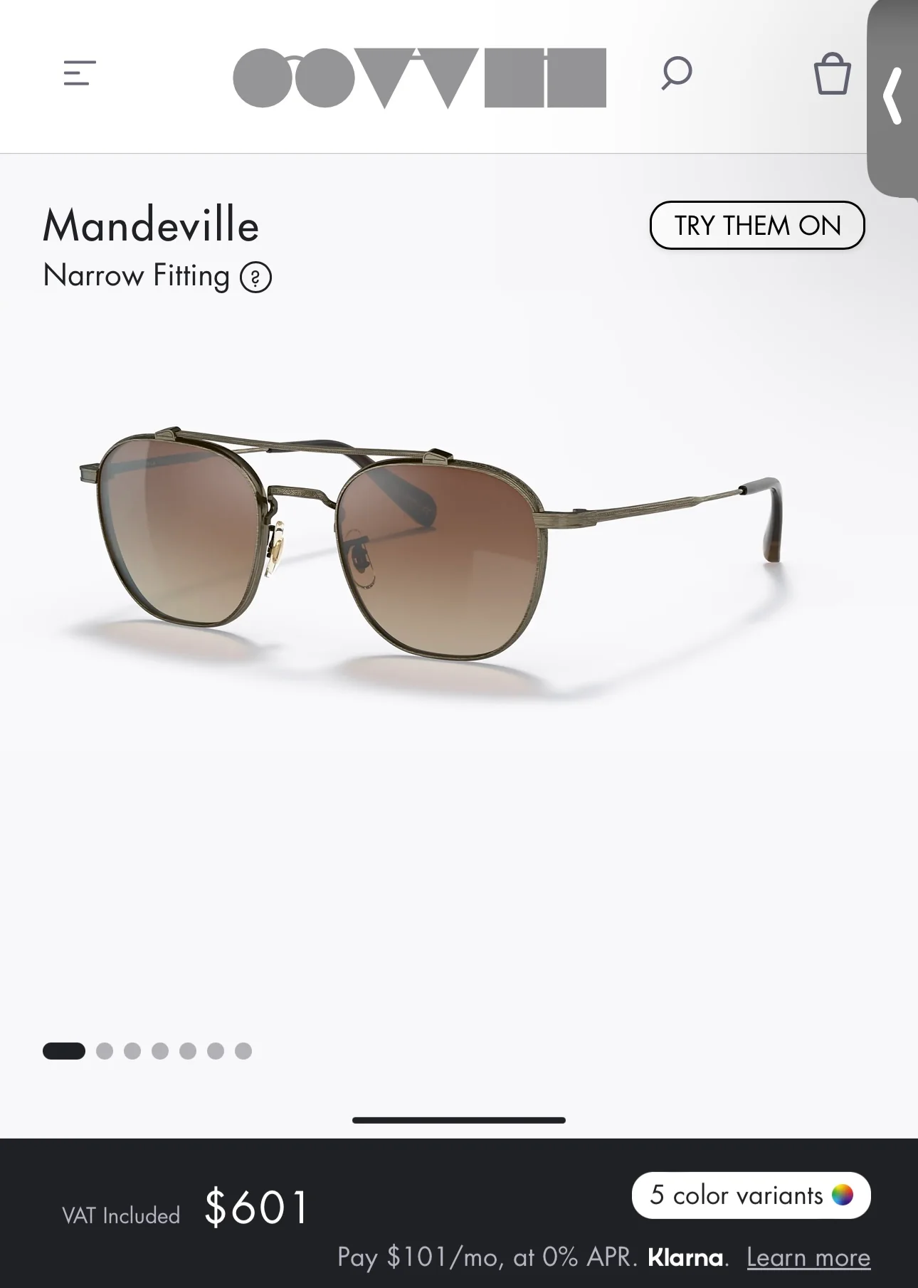 Oliver Peoples Mandeville 49mm Antique Gold Dark Brown Gradient OV1294ST NEW - Image 20
