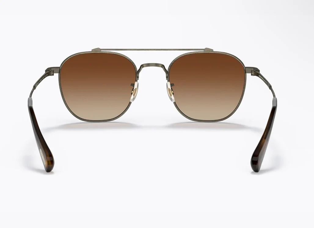 Oliver Peoples Mandeville 49mm Antique Gold Dark Brown Gradient OV1294ST NEW - Image 6