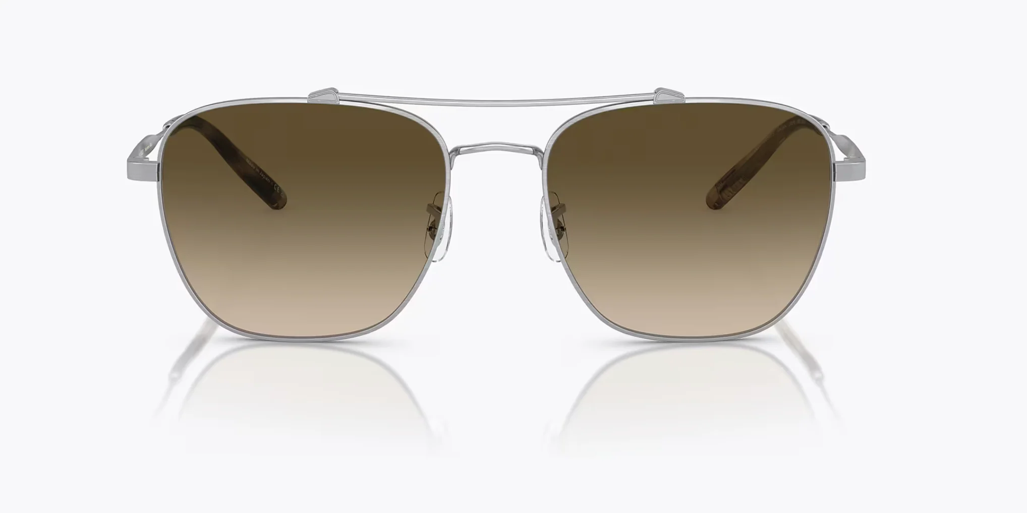Oliver Peoples Marsan 55mm OV1322ST 525485 Brushed Silver Titanium /Chrome Olive Photochromic Japan NEW - Image 2