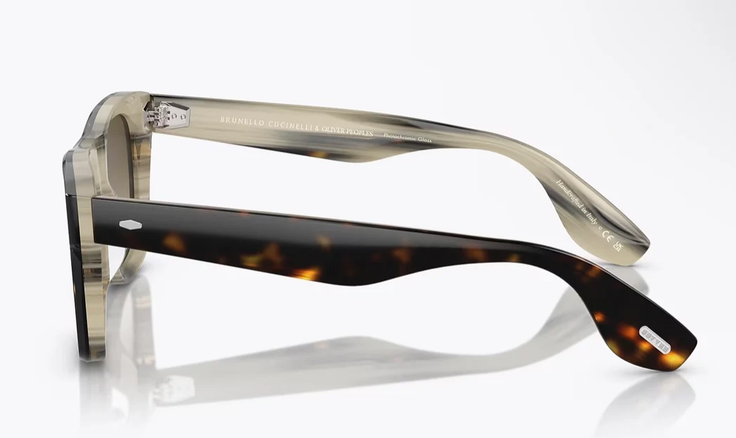 Oliver Peoples Mister Brunello 50mm OV 5519SU 166685  362 / Horn / Chrome Olive Photochromic Brunello Cucinelli Italy NEW - Image 4