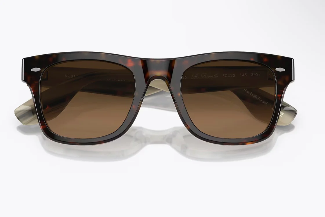 Oliver Peoples Mister Brunello 50mm OV 5519SU 166685  362 / Horn / Chrome Olive Photochromic Brunello Cucinelli Italy NEW - Image 6