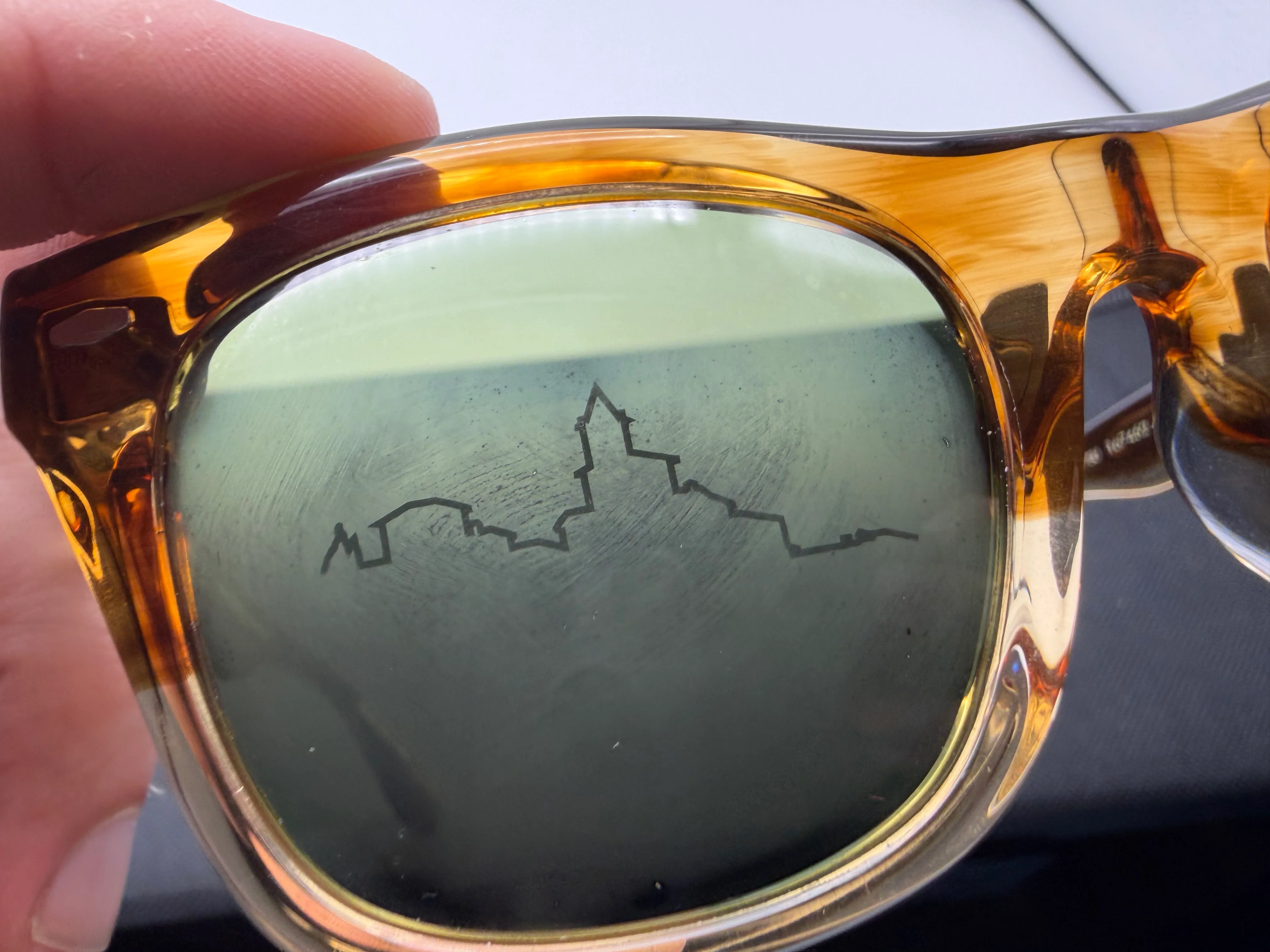 Oliver Peoples Mr. Brunello 50mm Honey VSB / Green CO V5497SU 167452 Italy Preowned - Image 12