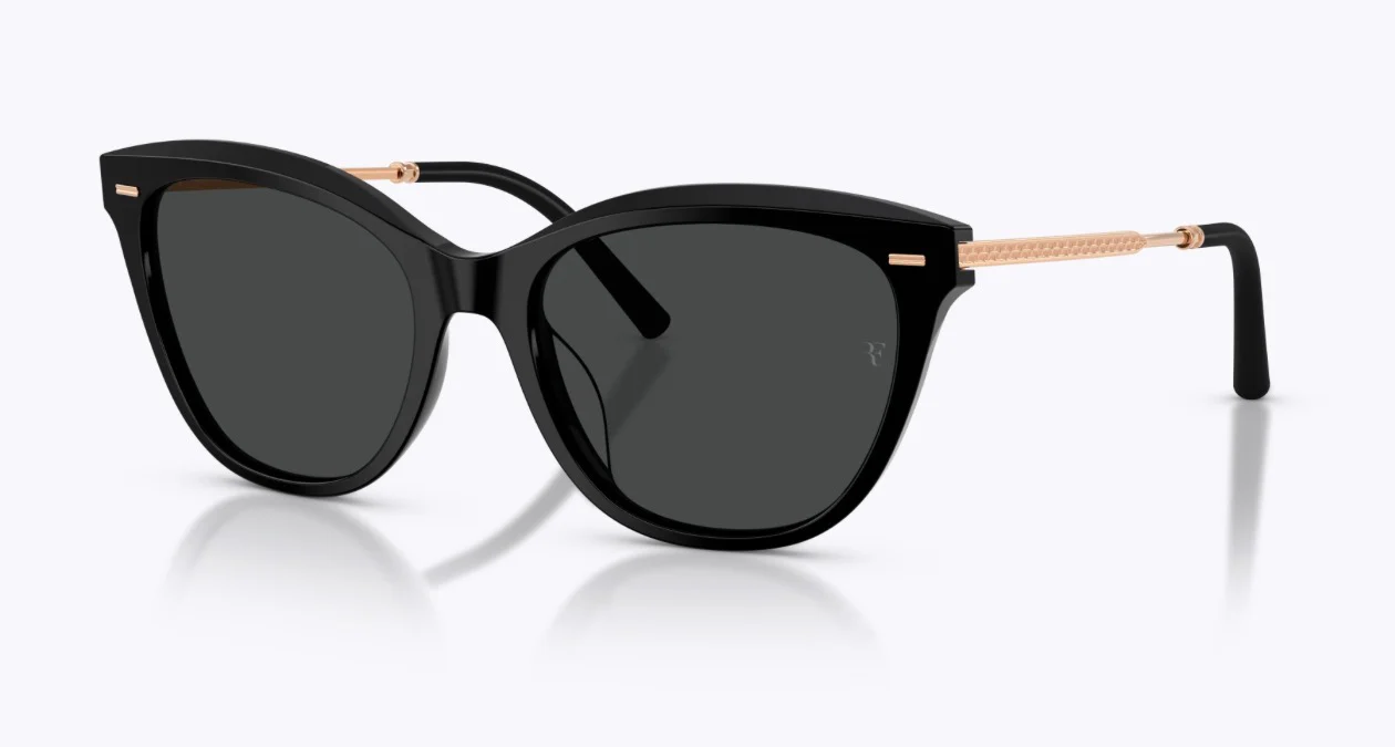 Oliver Peoples Mrs. Federer 55mm Black Acetate / Dark Slate Nxt OV 5597 SU Itlay NEW - Image 2