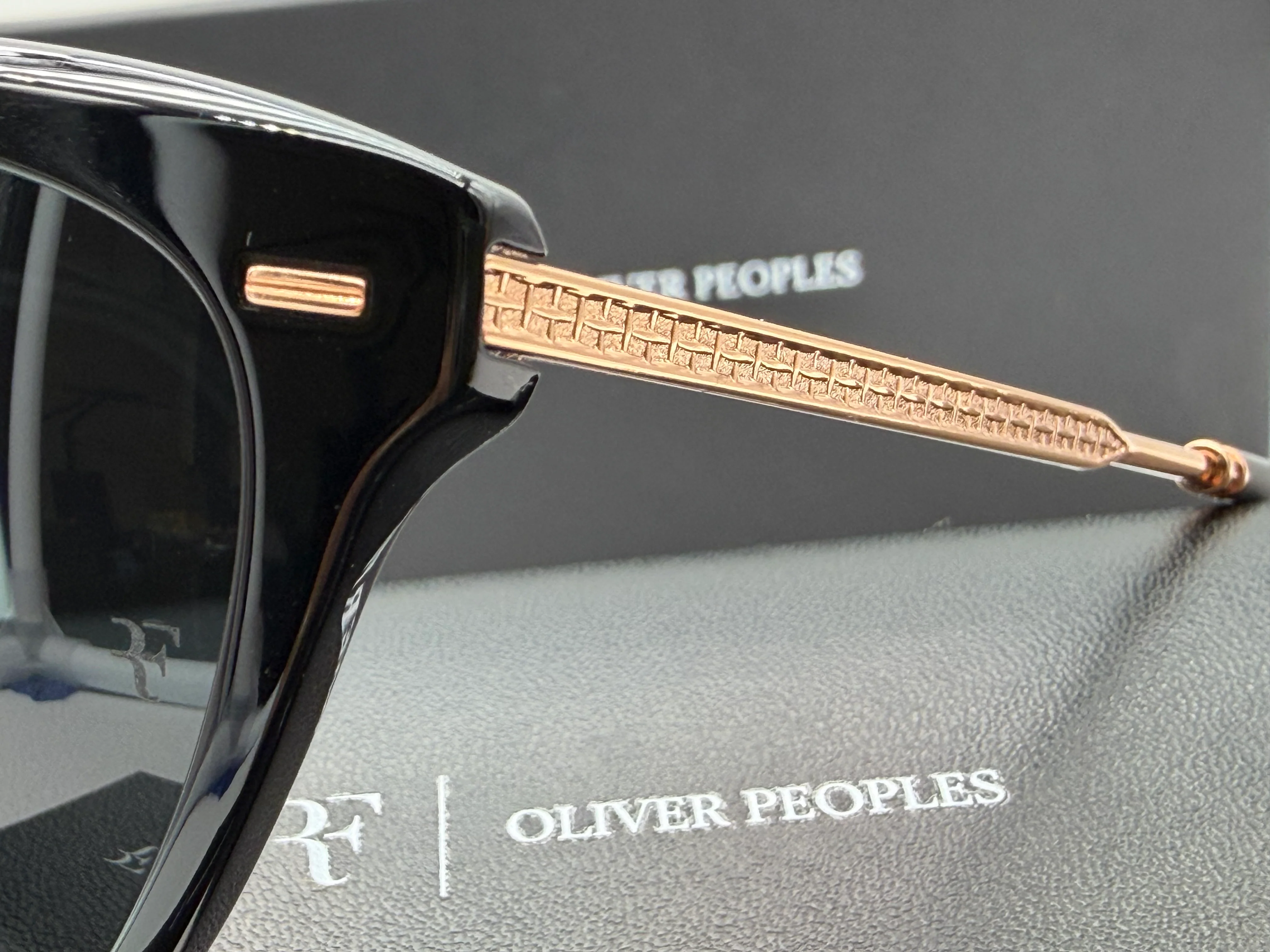 Oliver Peoples Mrs. Federer 55mm Black Acetate / Dark Slate Nxt OV 5597 SU Itlay NEW - Image 7