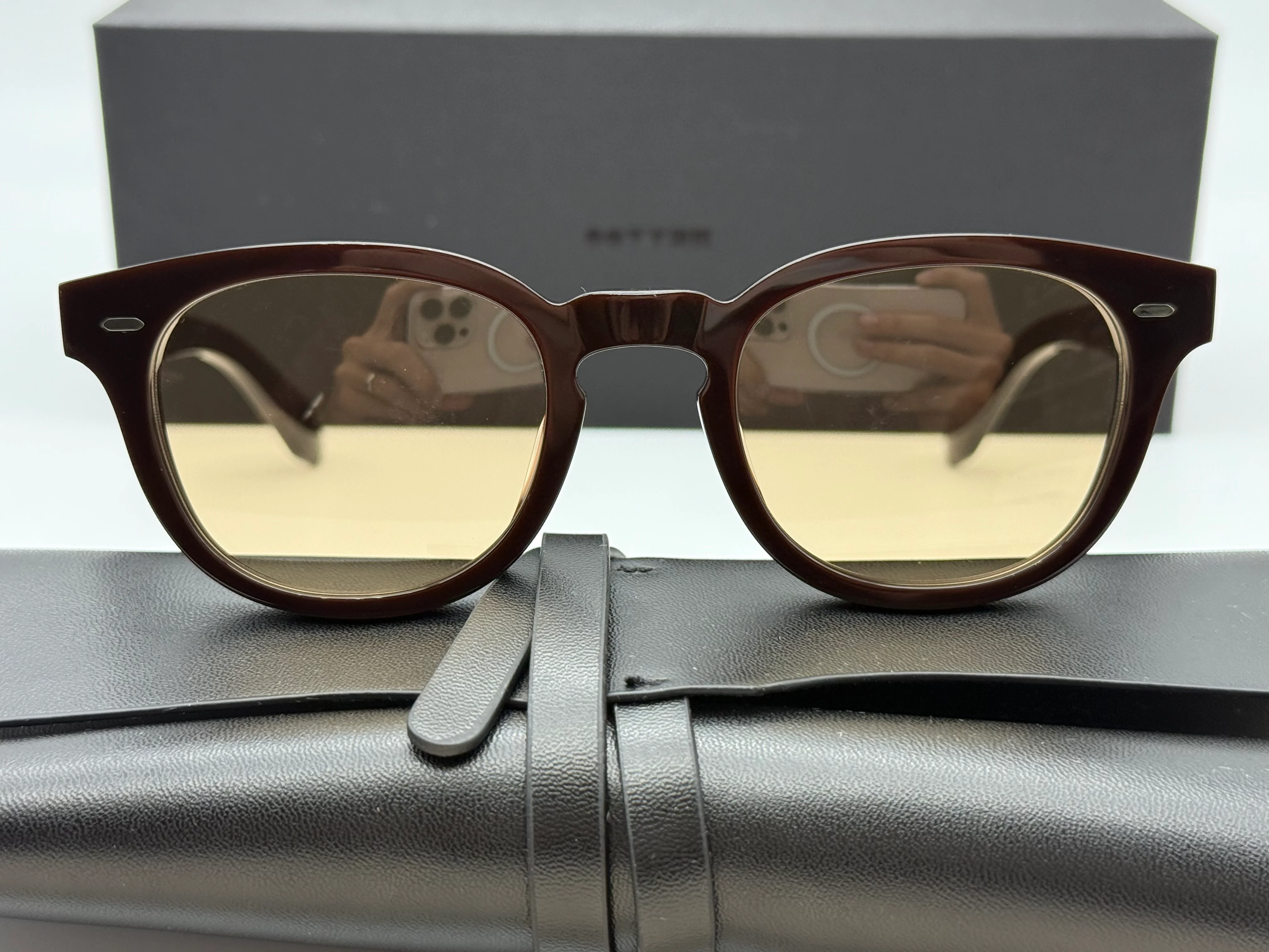 Oliver Peoples N.01 47mm OV 5528 Kuri Brown / Dusk Beach Demo 0nly Collection Japan NEW - Image 3