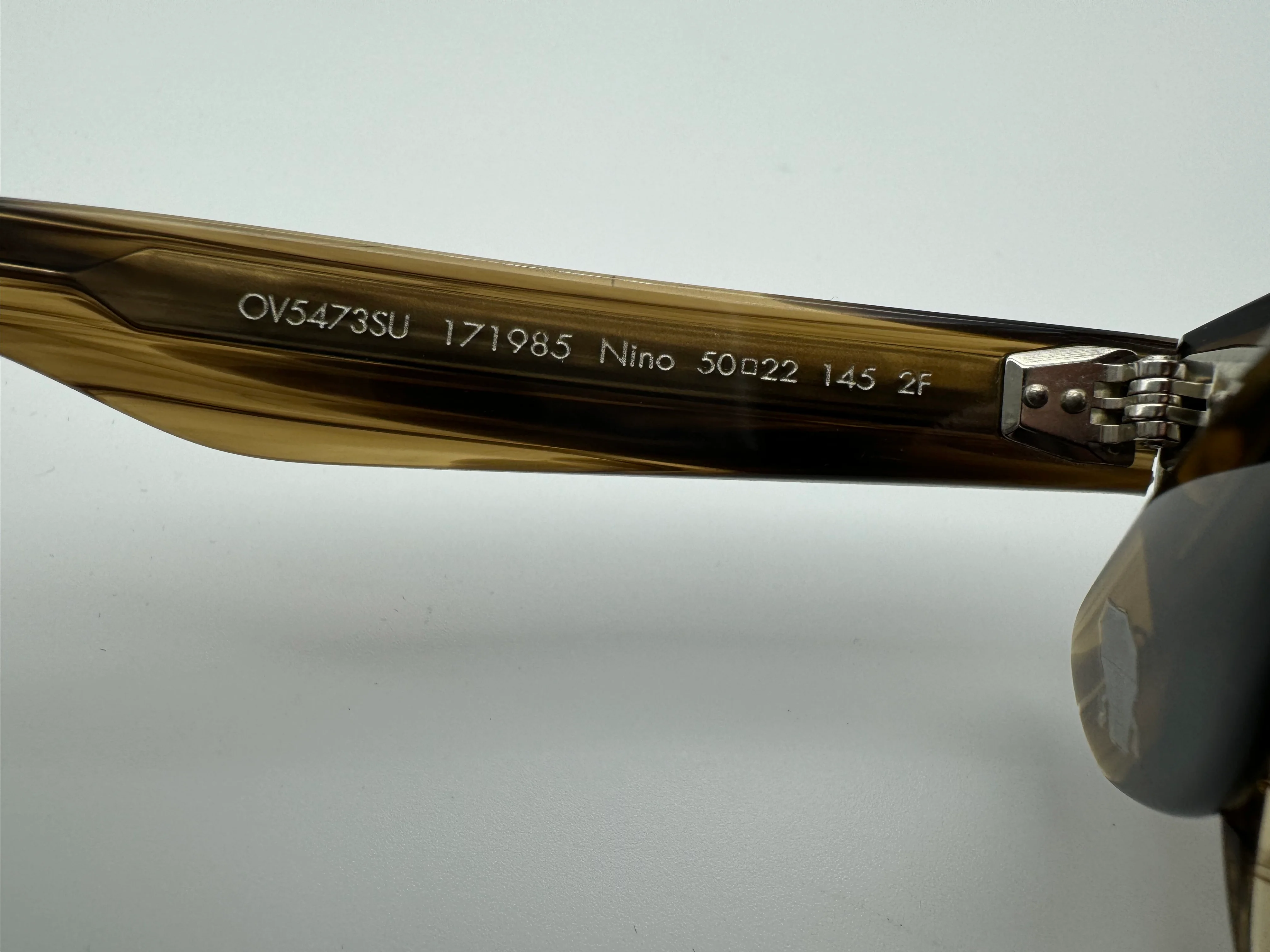 Oliver Peoples Nino 50mm OV 5473SU 171985 Olive Smoke/chrome Olive photochromic Sunglasses Preowned - Image 4
