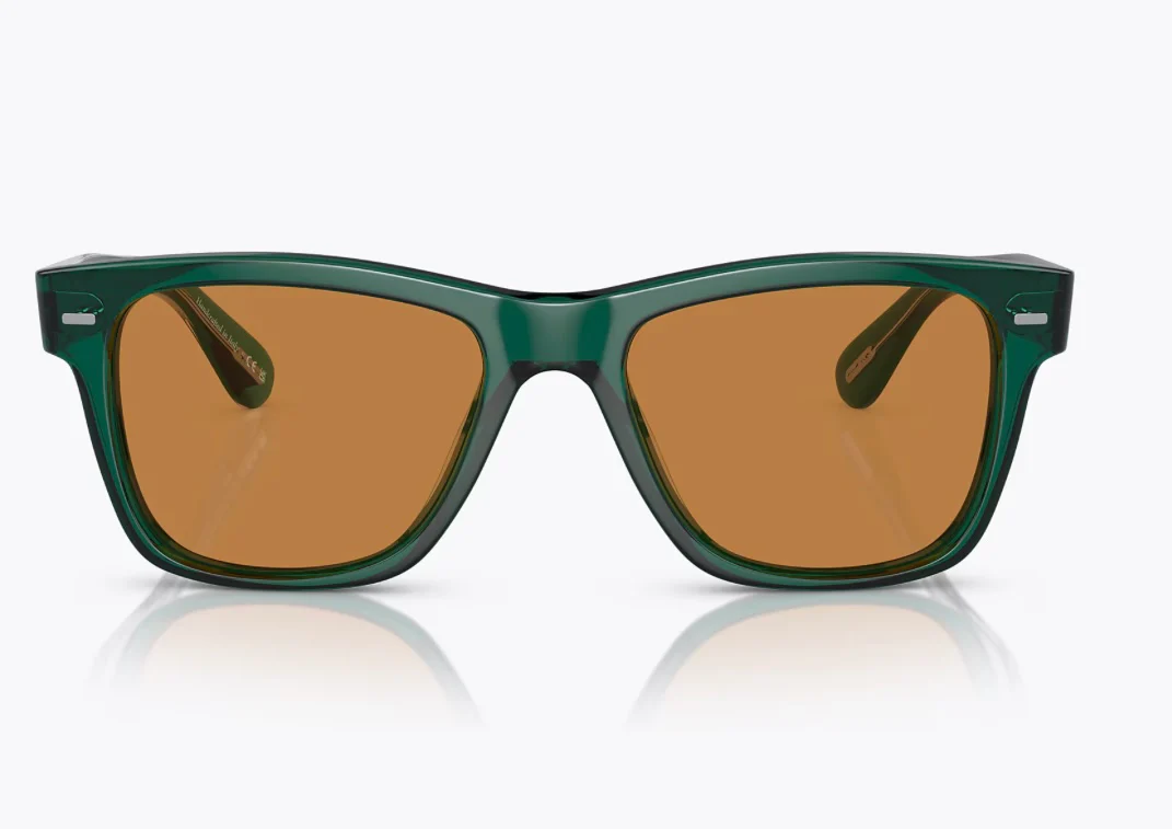 Oliver Peoples Oliver 51mm Translucent Dark teal / Cognac OV 5393 SU 176353 Italy NEW - Image 2