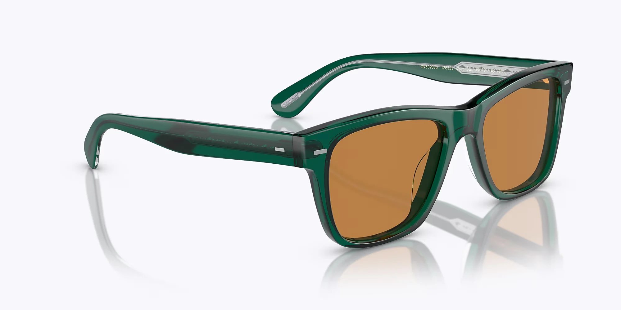 Oliver Peoples Oliver 51mm Translucent Dark teal / Cognac OV 5393 SU 176353 Italy NEW - Image 3