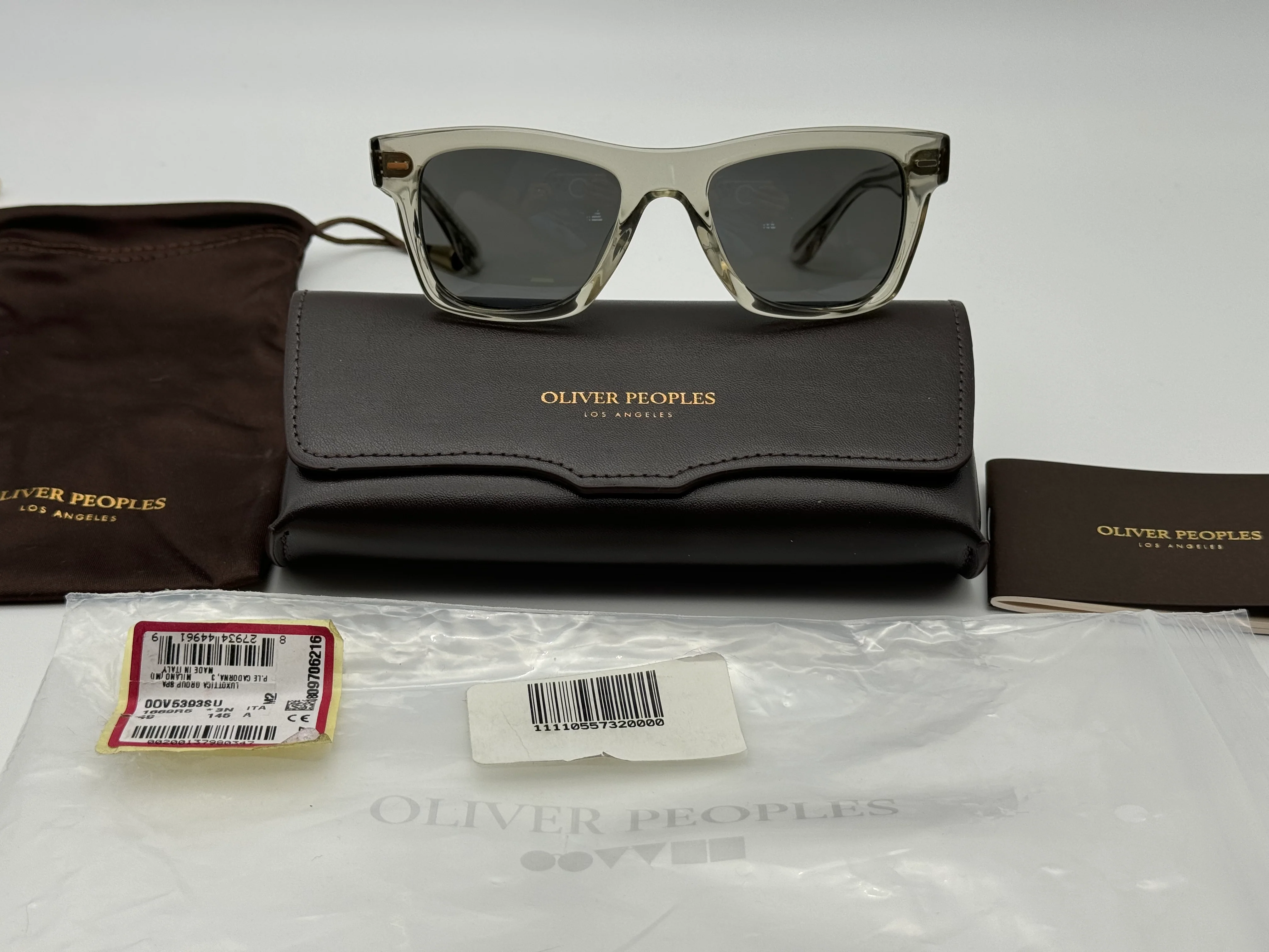 Oliver Peoples Oliver Sun 49mm Black Diamond / Carbon Gray OV 5393 1669R5 NEW Italy - Image 4