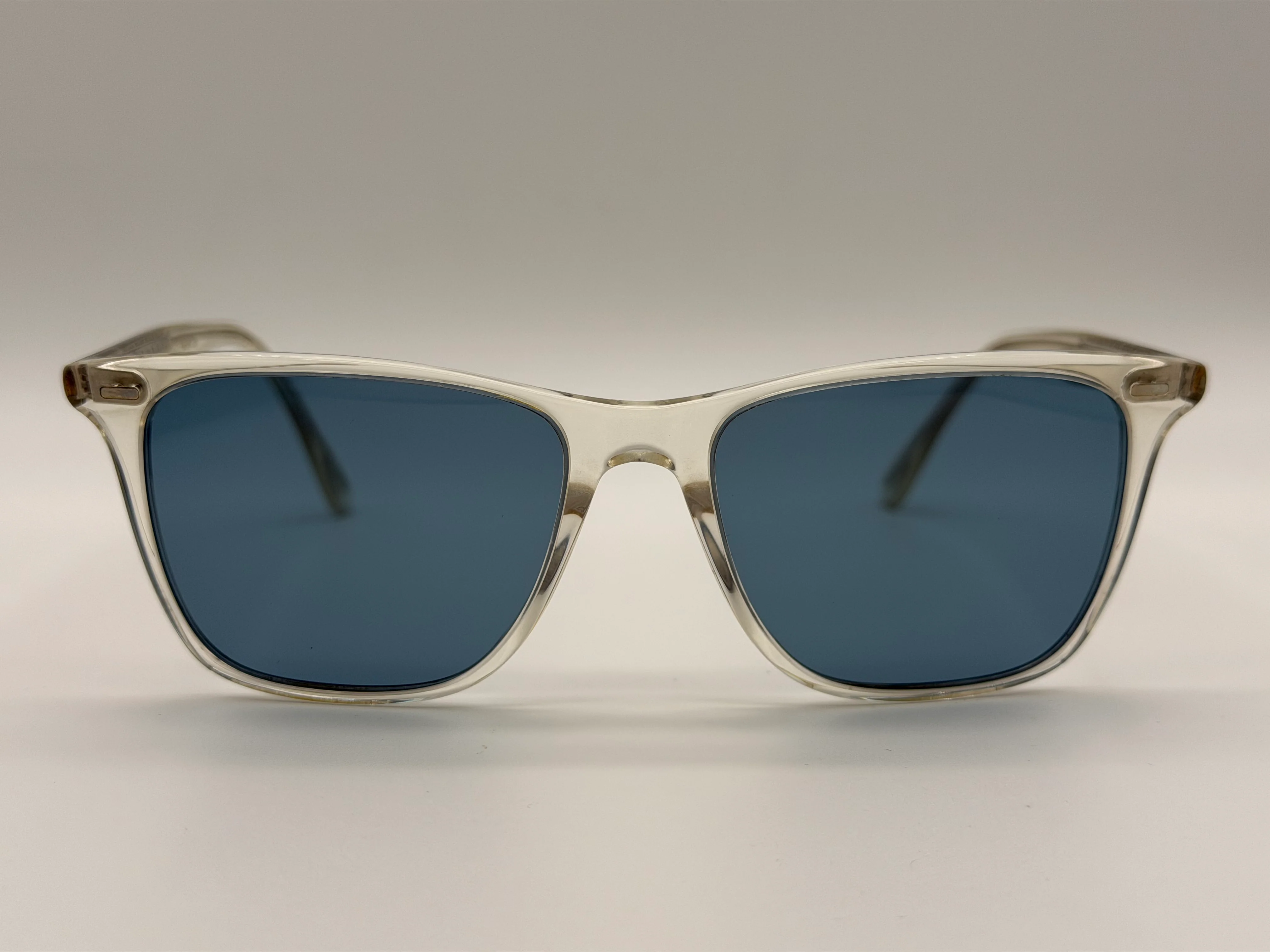 Oliver Peoples Ollis 51mm Pale Citrine / Teal Polarized OV5437SU 1692P1 Italy Preowned - Image 2