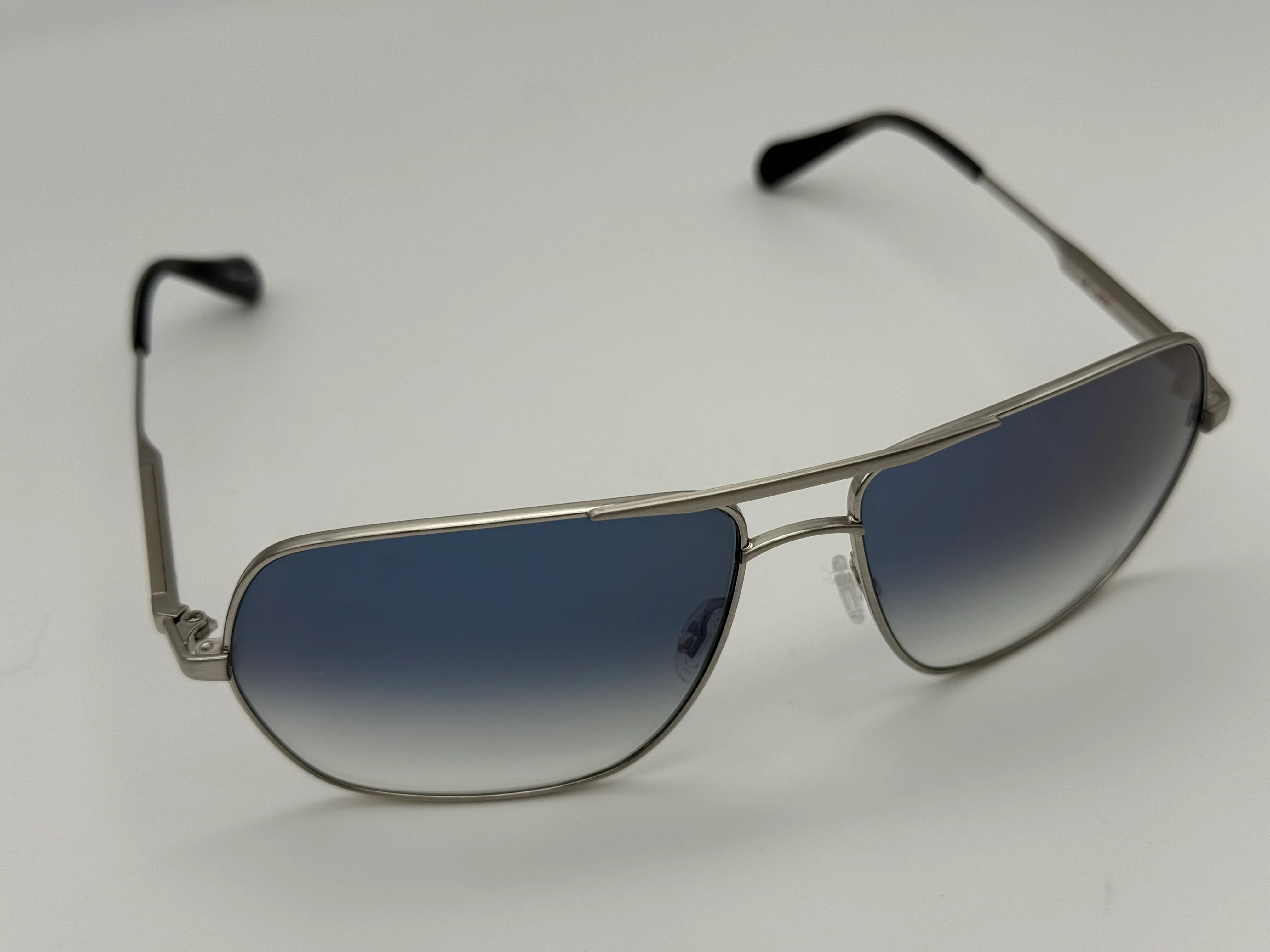 Oliver Peoples Kelton 62mm OV 1112S Brushed Silver Chrome Saphire Photochromic Lens 5133 Q6 Japan Preowned - Image 4