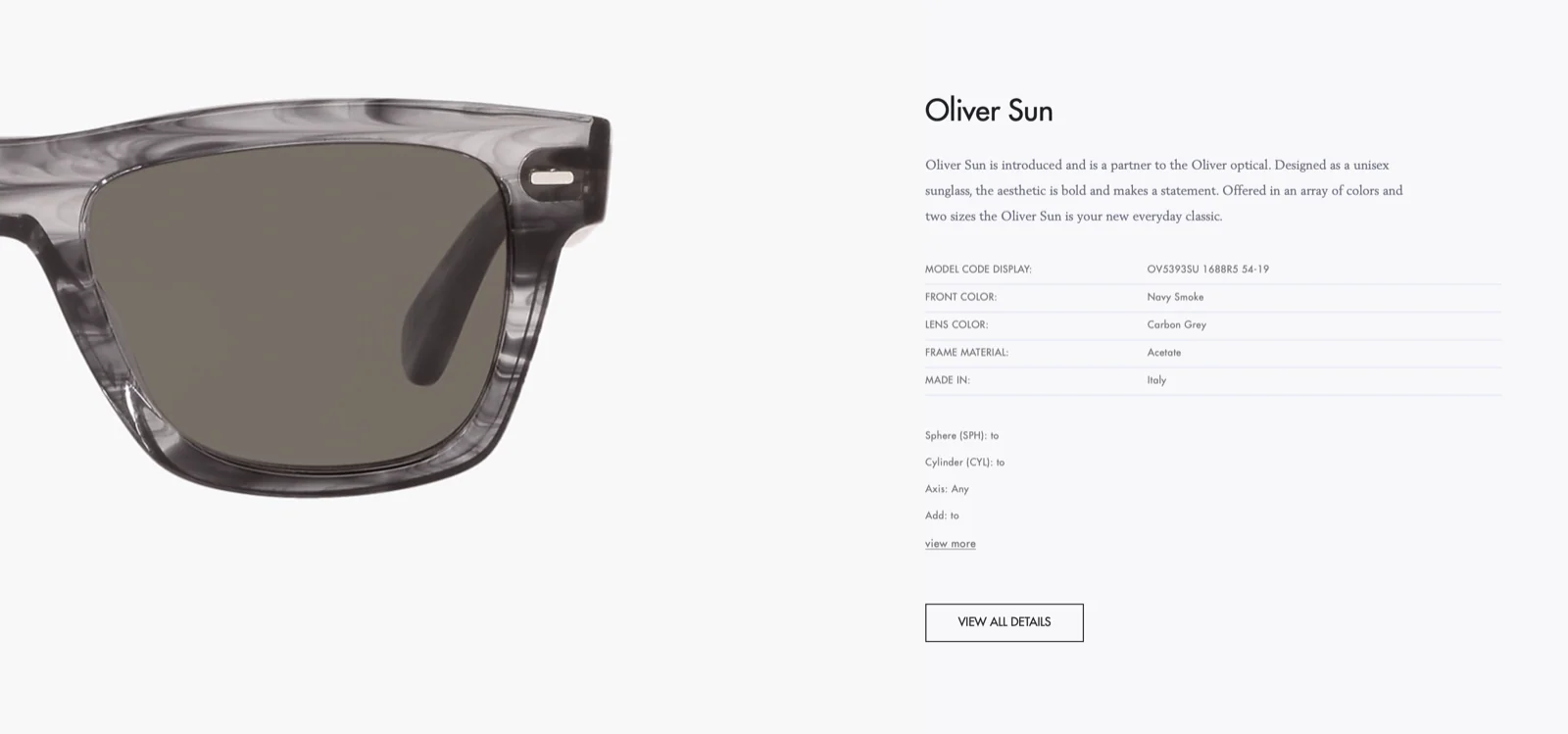 Oliver Peoples OV 5393SU OLIVER Sun1688R5 Navy Smoke/Carbon Gray size 51mm - Image 6