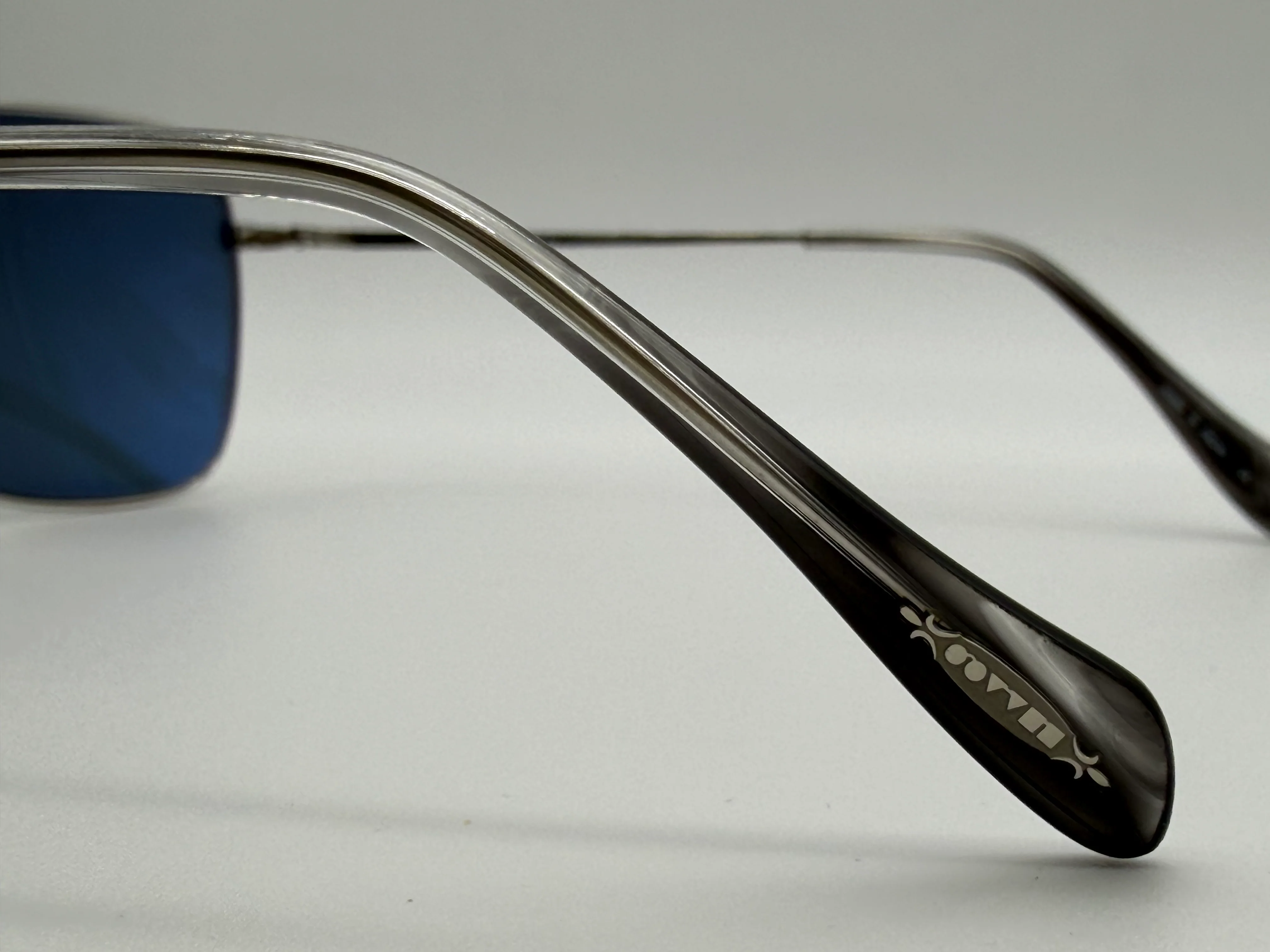Oliver Peoples Patten 57mm OV 1060 5036 56 Silver / Blue Japan Preowned - Image 5