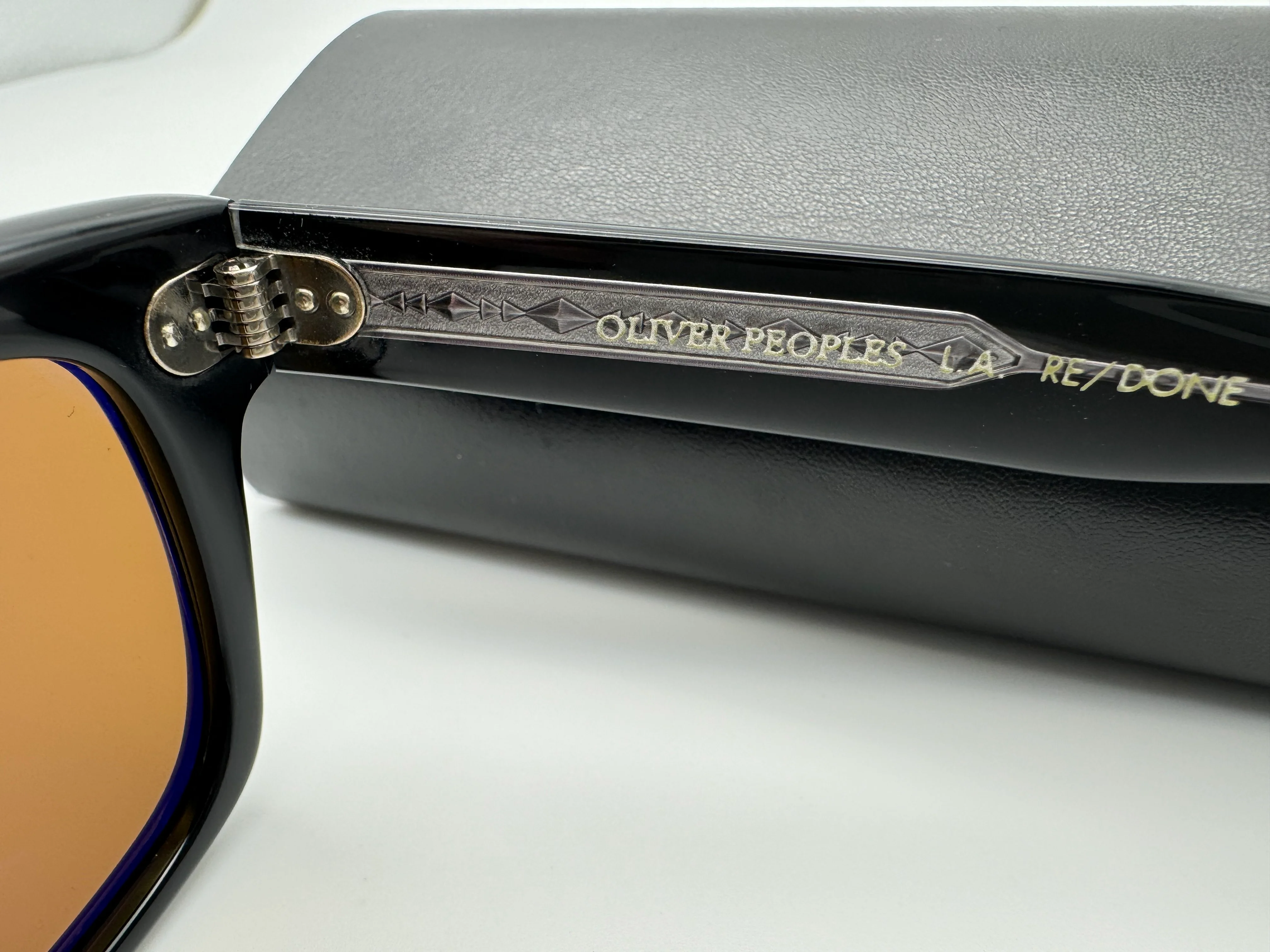 Oliver Peoples Re/Done Oliver Sun OV 5393 SU 51mm Black True Brown Glass Lens Limited Edition Preowned - Image 15