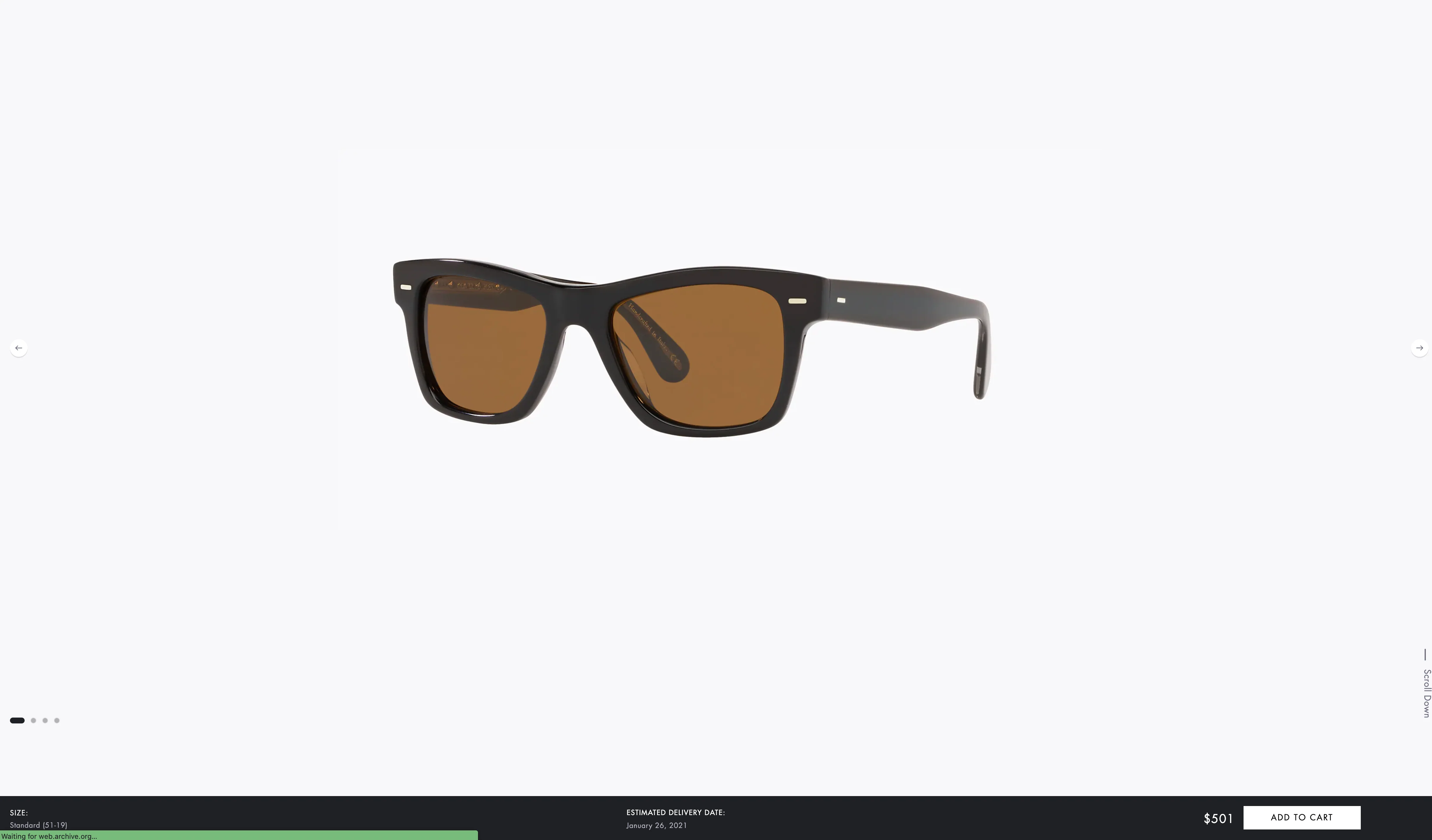 Oliver Peoples Re/Done Oliver Sun OV 5393 SU 51mm Black True Brown Glass Lens Limited Edition Preowned - Image 3