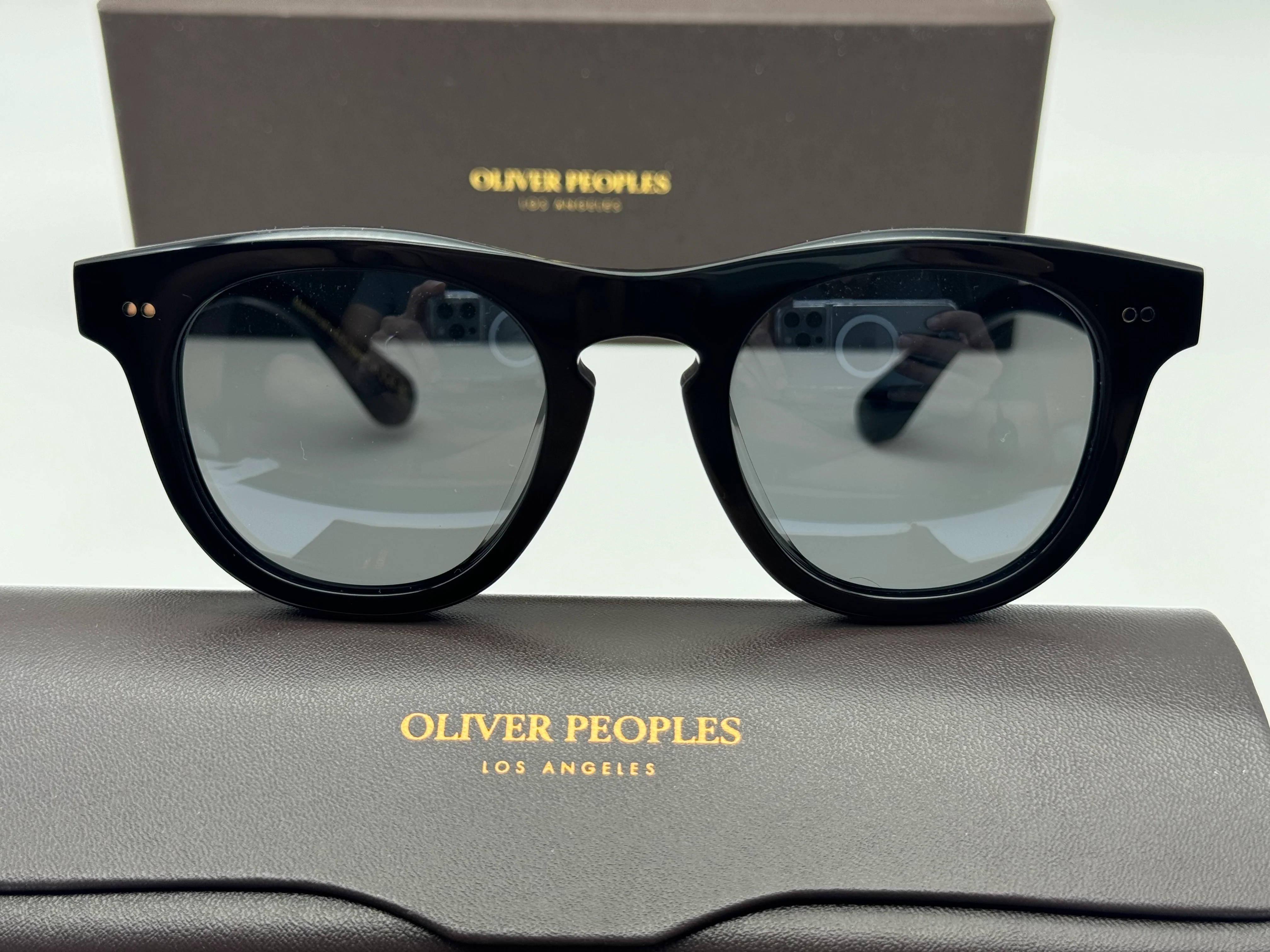 Oliver Peoples Rorke 47mm Black / Carbon Gray 1731R5 Black / Gray Japan NEW - Image 4