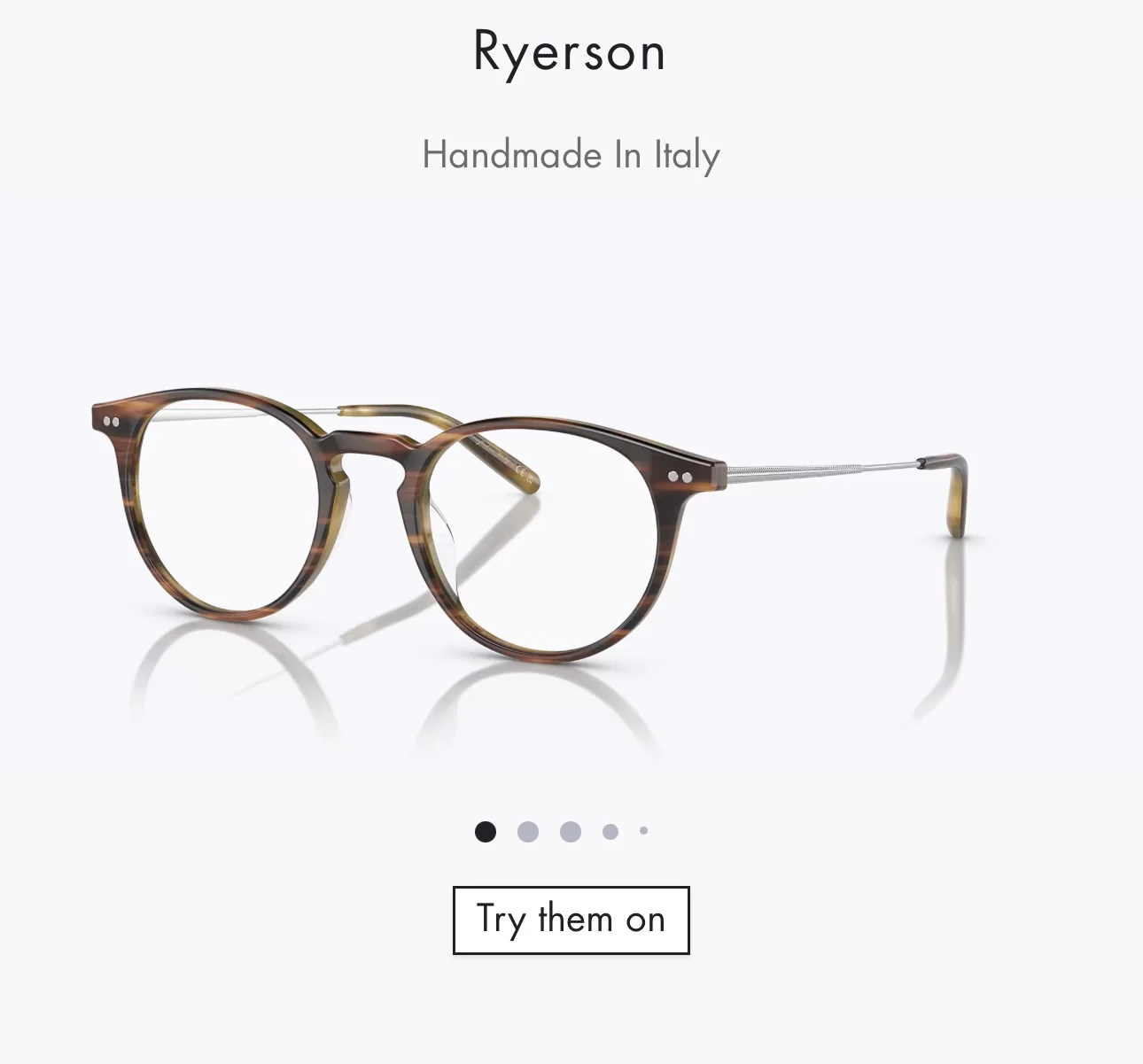 Oliver Peoples Ryerson 47mm Amaretto / Stripped Honey Demo Lens eyeglasses Italy NEW - Image 13
