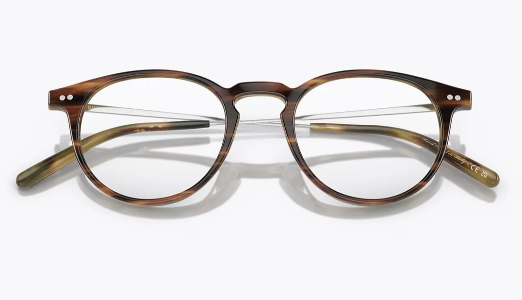 Oliver Peoples Ryerson 47mm Amaretto / Stripped Honey Demo Lens eyeglasses Italy NEW - Image 14