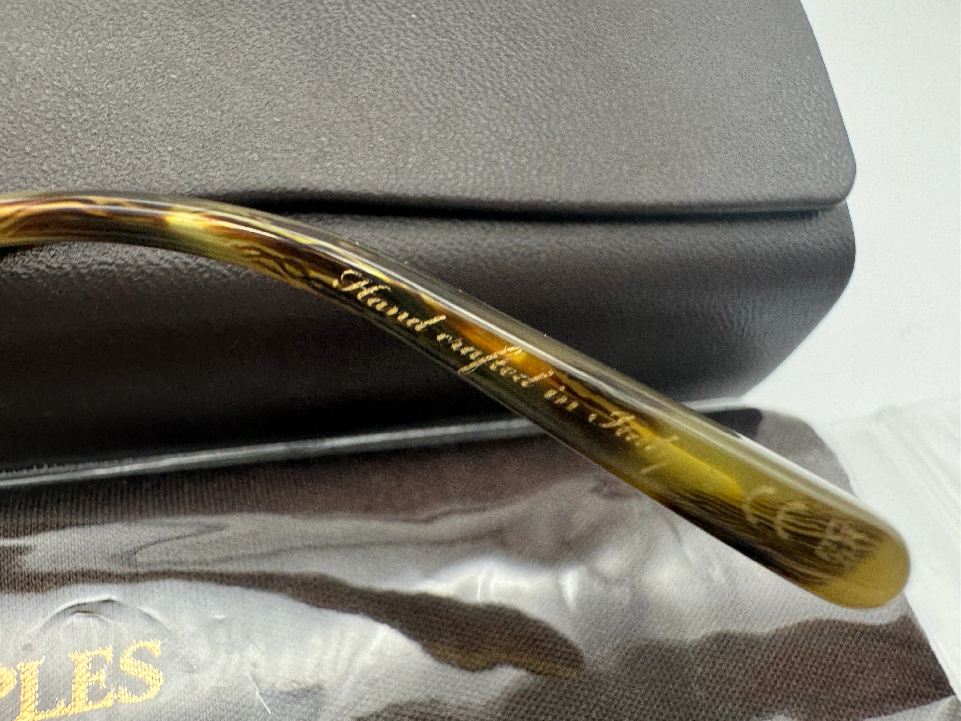 Oliver Peoples Ryerson 47mm Amaretto / Stripped Honey Demo Lens eyeglasses Italy NEW - Image 5