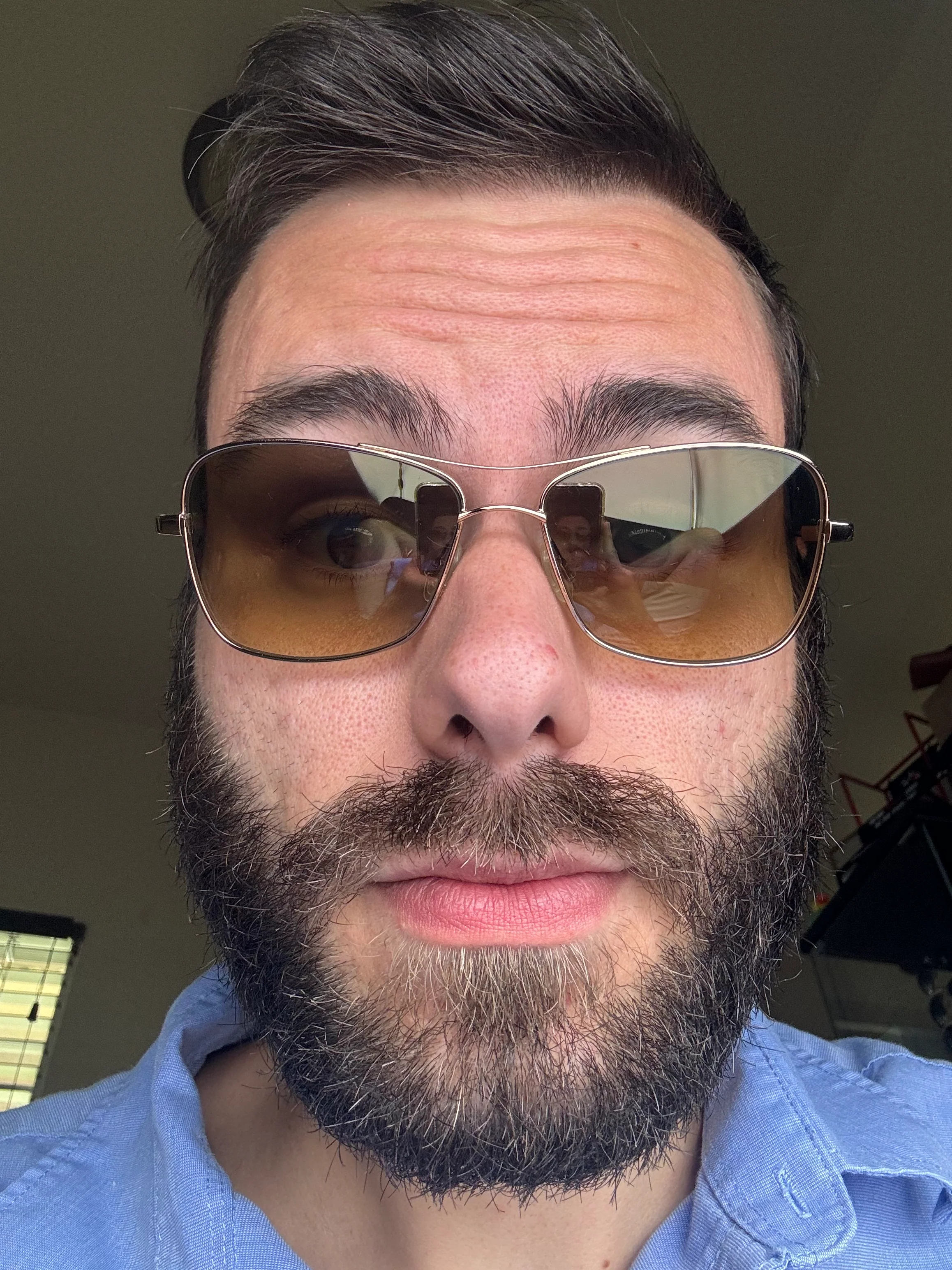 Oliver Peoples Sanford 57mm OV 1130 S Gold / Chrome Amber Photochromic 5132 / 85 Japan Preowned - Image 17