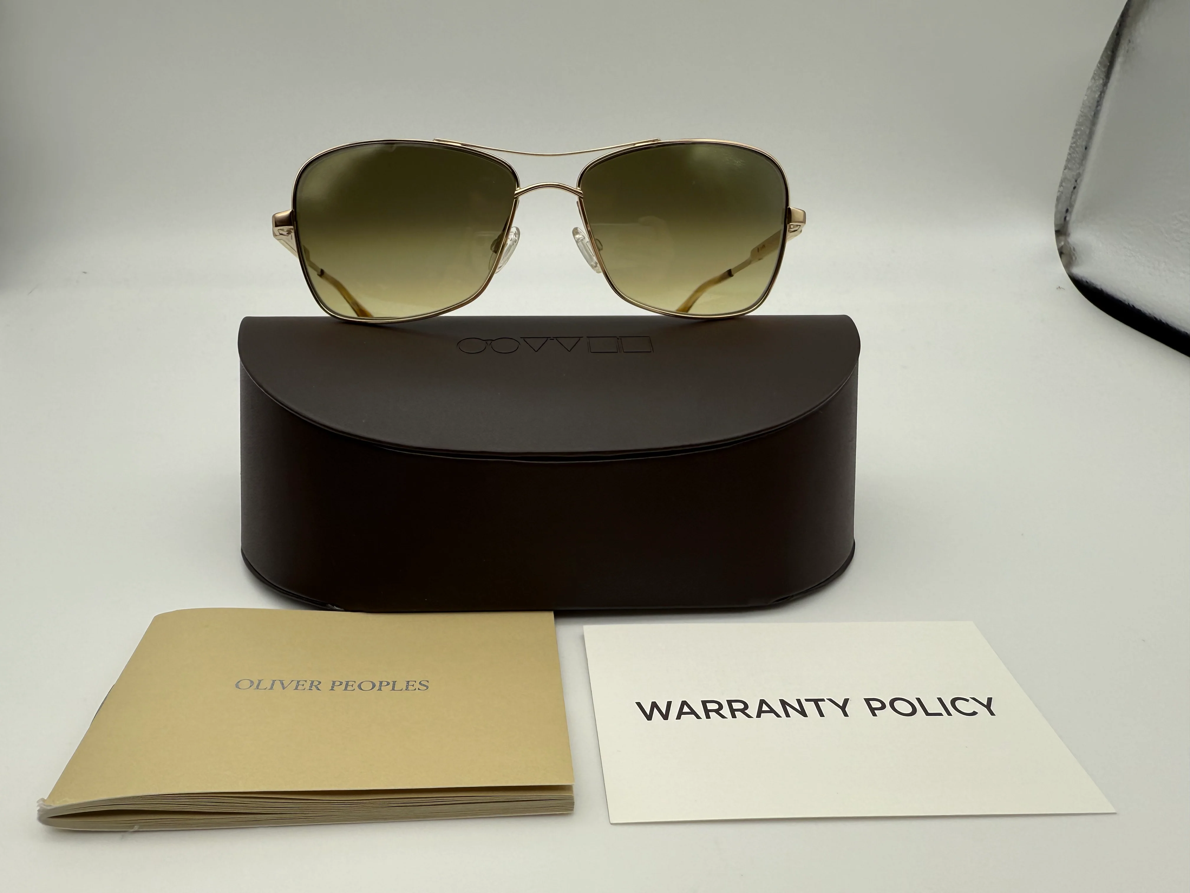 Oliver Peoples Sanford 57mm OV 1130 S Gold / Chrome Amber Photochromic 5132 / 85 Japan Missing Box - Image 2