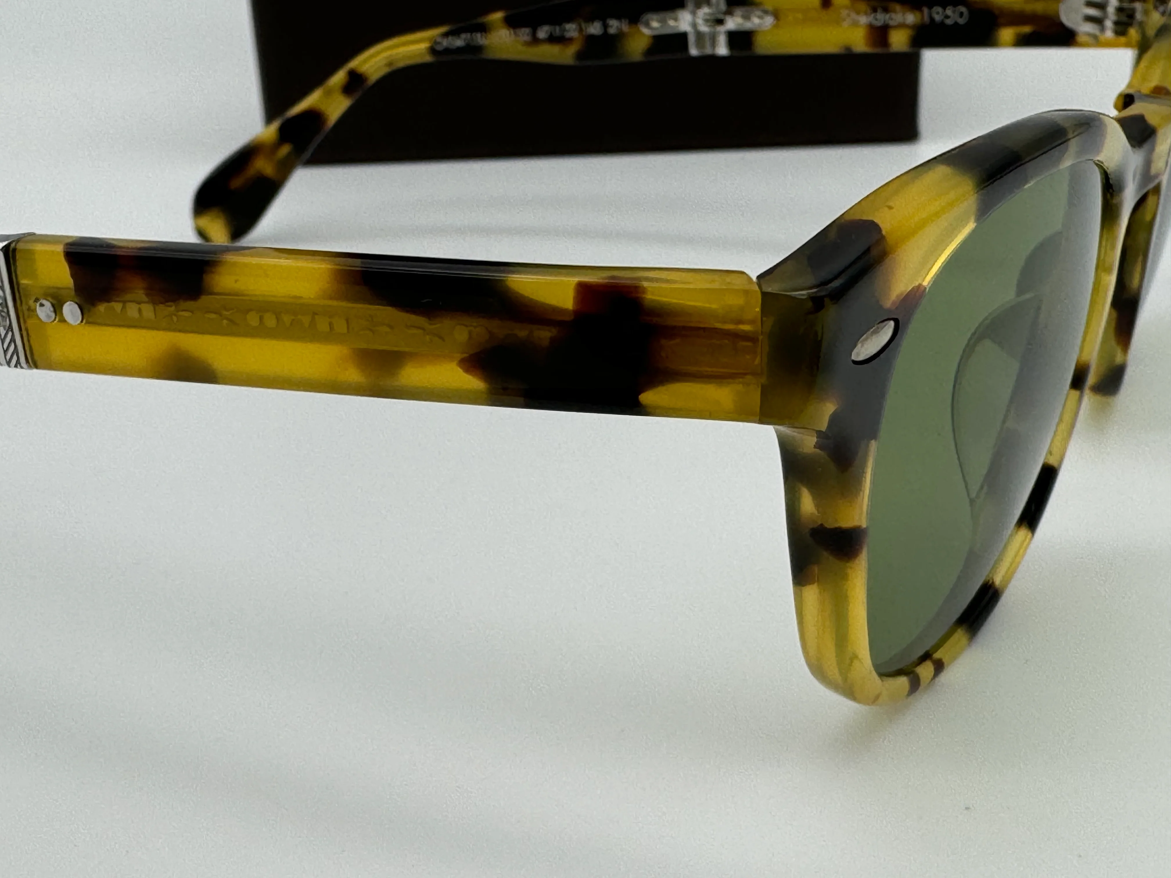 Oliver Peoples Sheldrake 1950 47mm folding OV 5471 YTB / Green C 170152 Italy NEW - Image 10