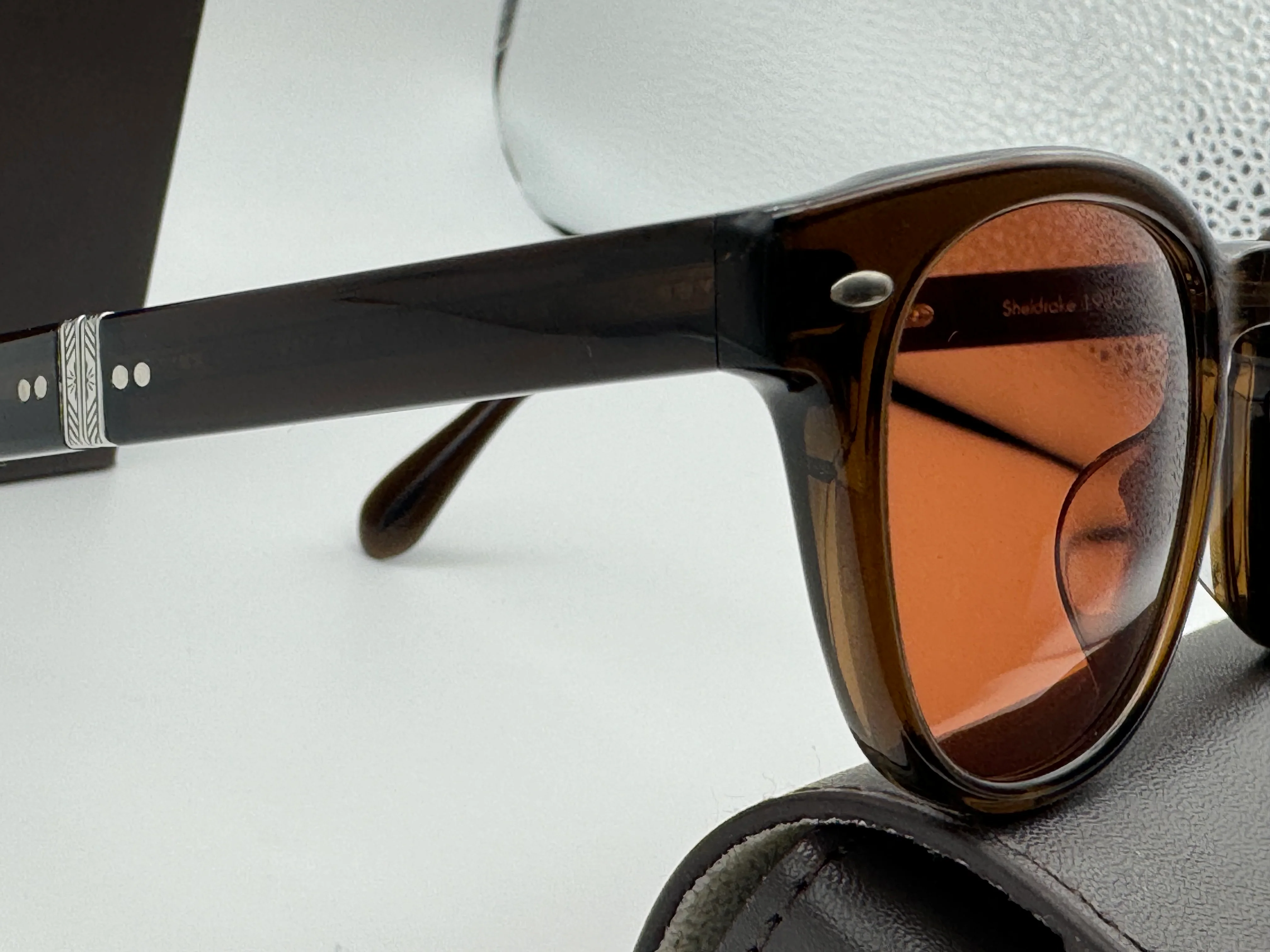 Oliver Peoples Sheldrake Folding 1950 47mm Dark Military / Persimmon 157653 Italy NEW - Image 12