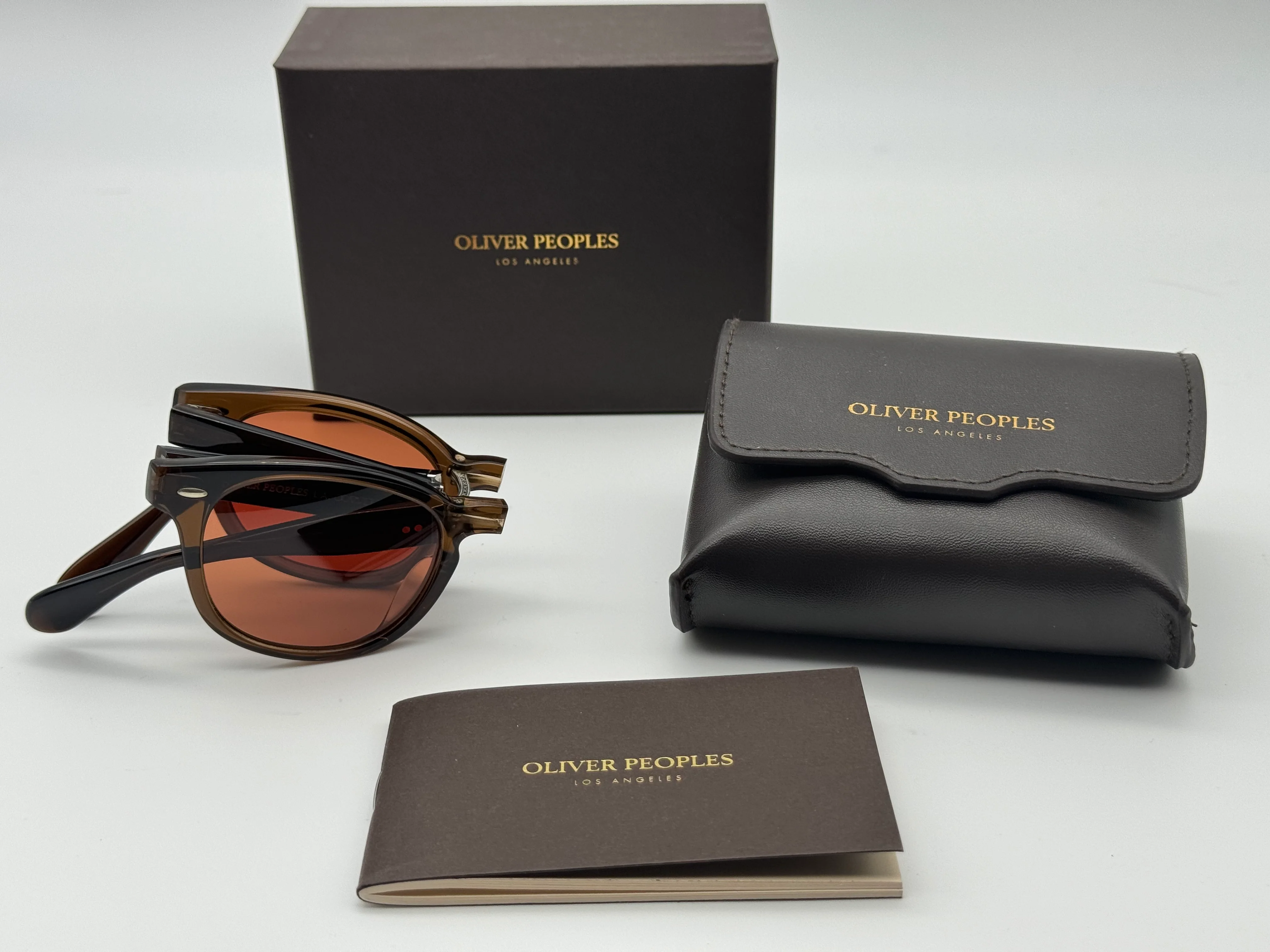 Oliver Peoples Sheldrake Folding 1950 47mm Dark Military / Persimmon 157653 Italy NEW - Image 3
