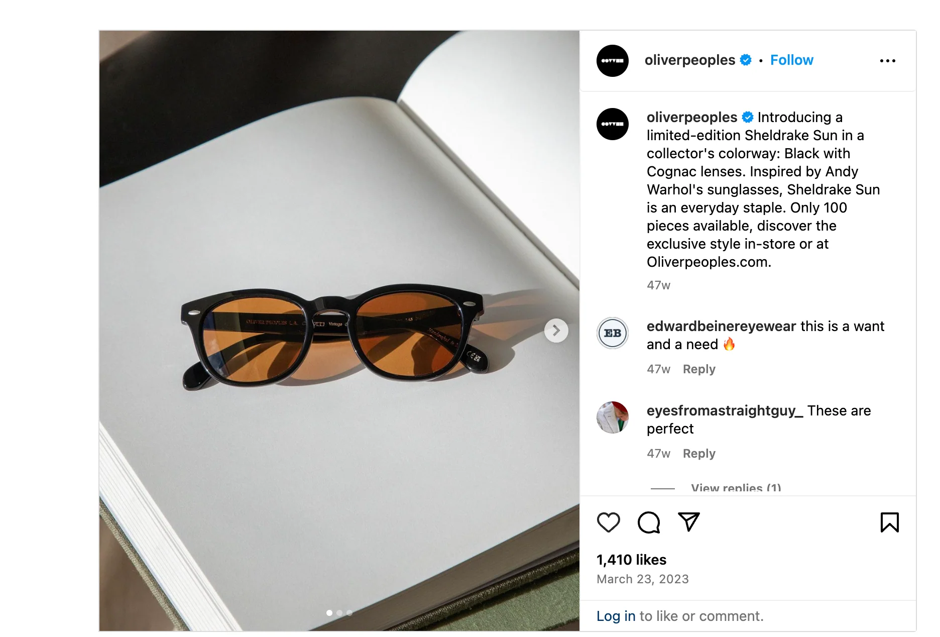 Oliver Peoples Sheldrake Sun Limited Edition 49mm Black / Cognac 1 of 100 pieces Preowned - Image 14