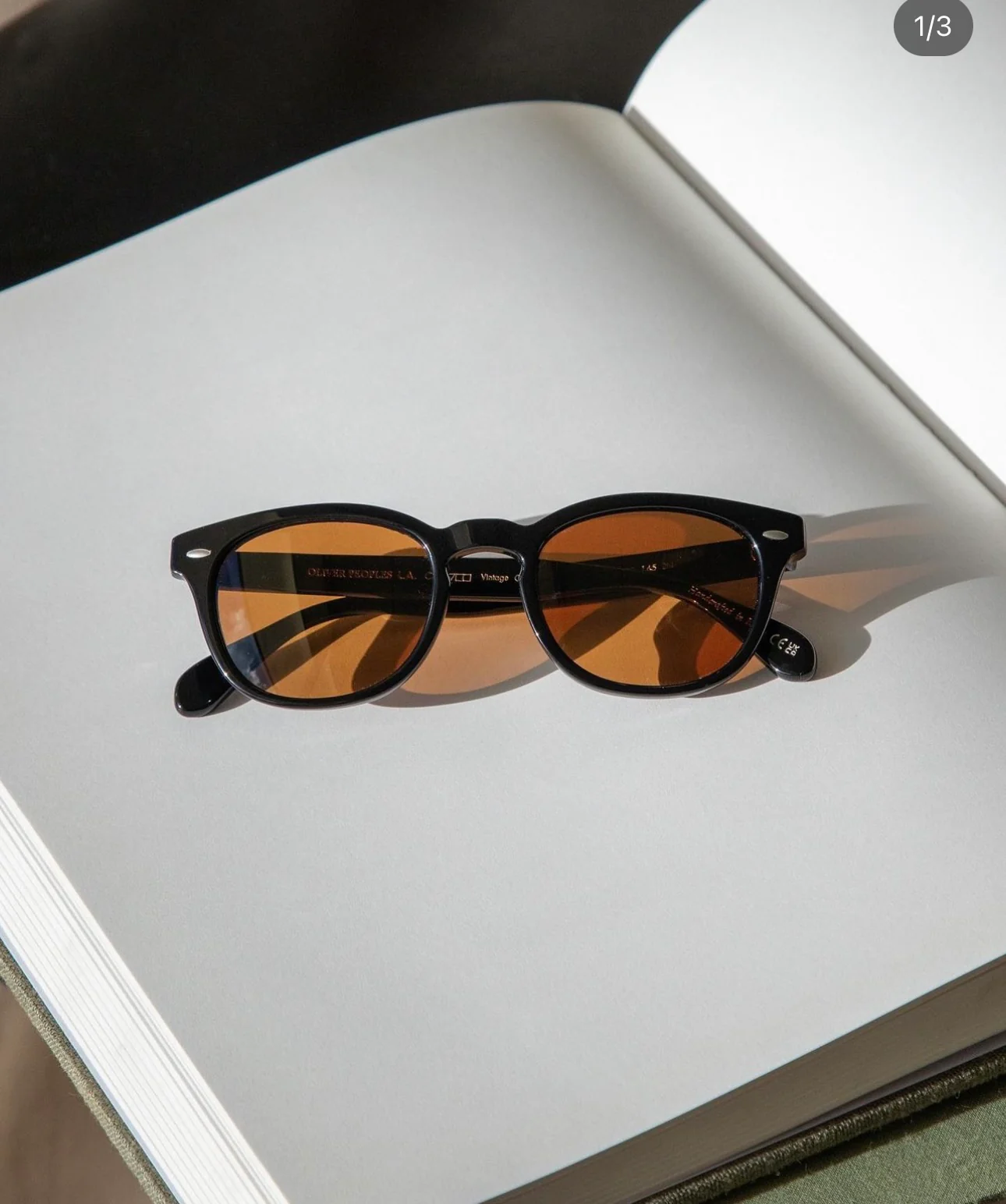 Oliver Peoples Sheldrake Sun Limited Edition 49mm Black / Cognac 1 of 100 pieces Preowned - Image 4