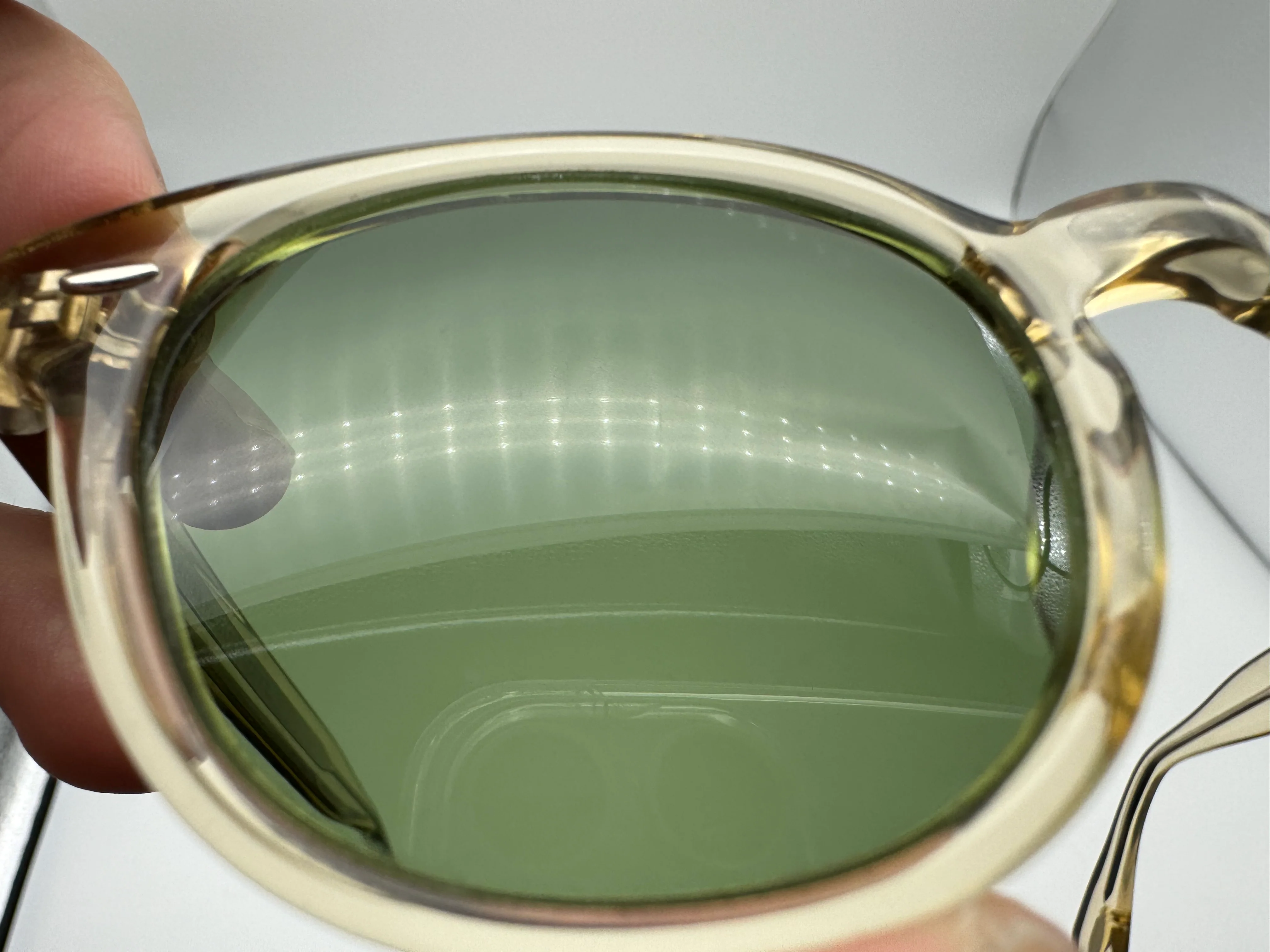 Oliver Peoples SHELDRAKE SUN OV 5036S Buff / Green C 1094 / 52 Sunglasses Preowned READ Description - Image 3