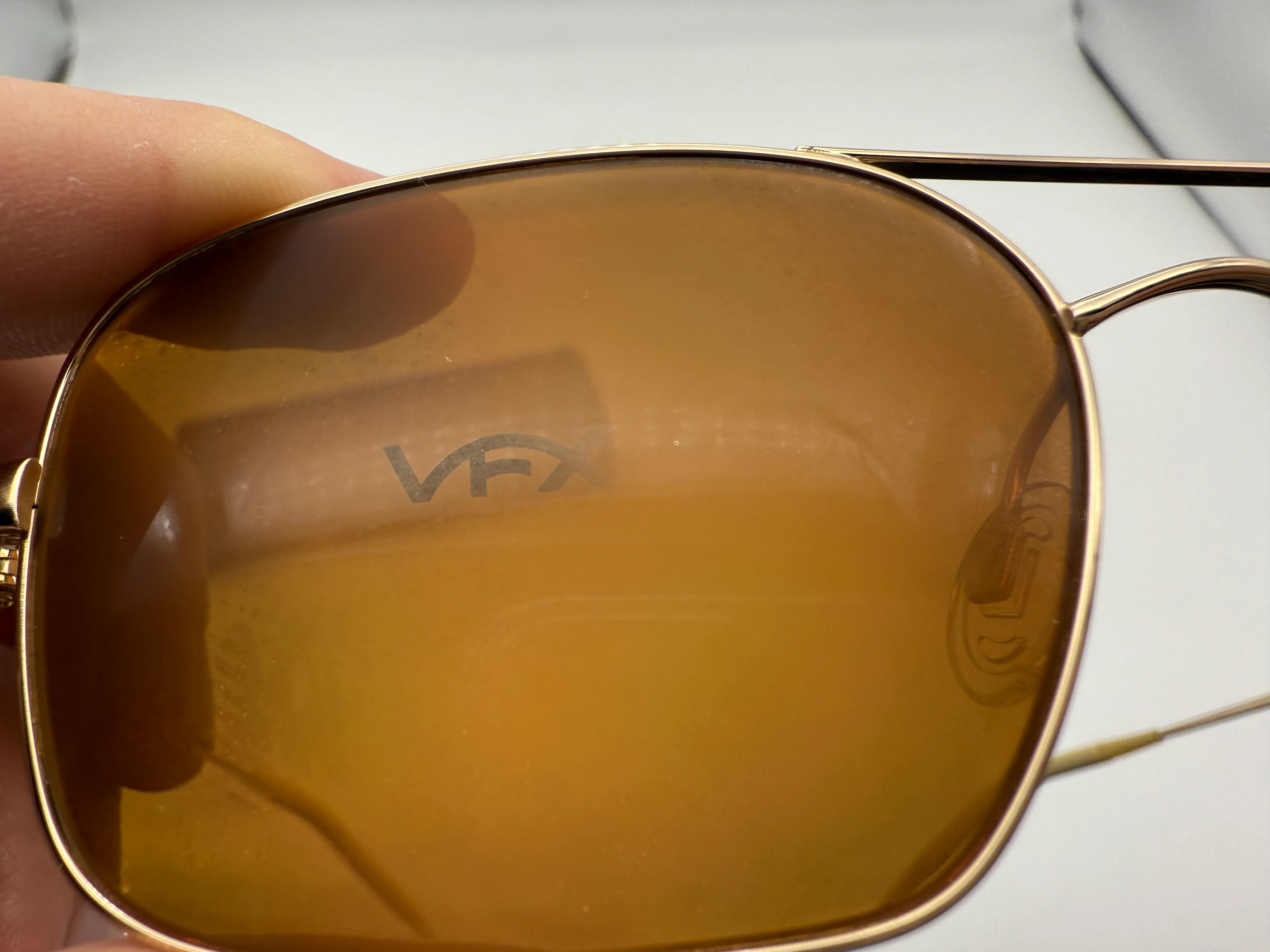 Oliver Peoples Victory 55mm Gold / Cognac VFX Lens Burn Notice First Gen (2003) Japan Polarized Missing Box - Image 10