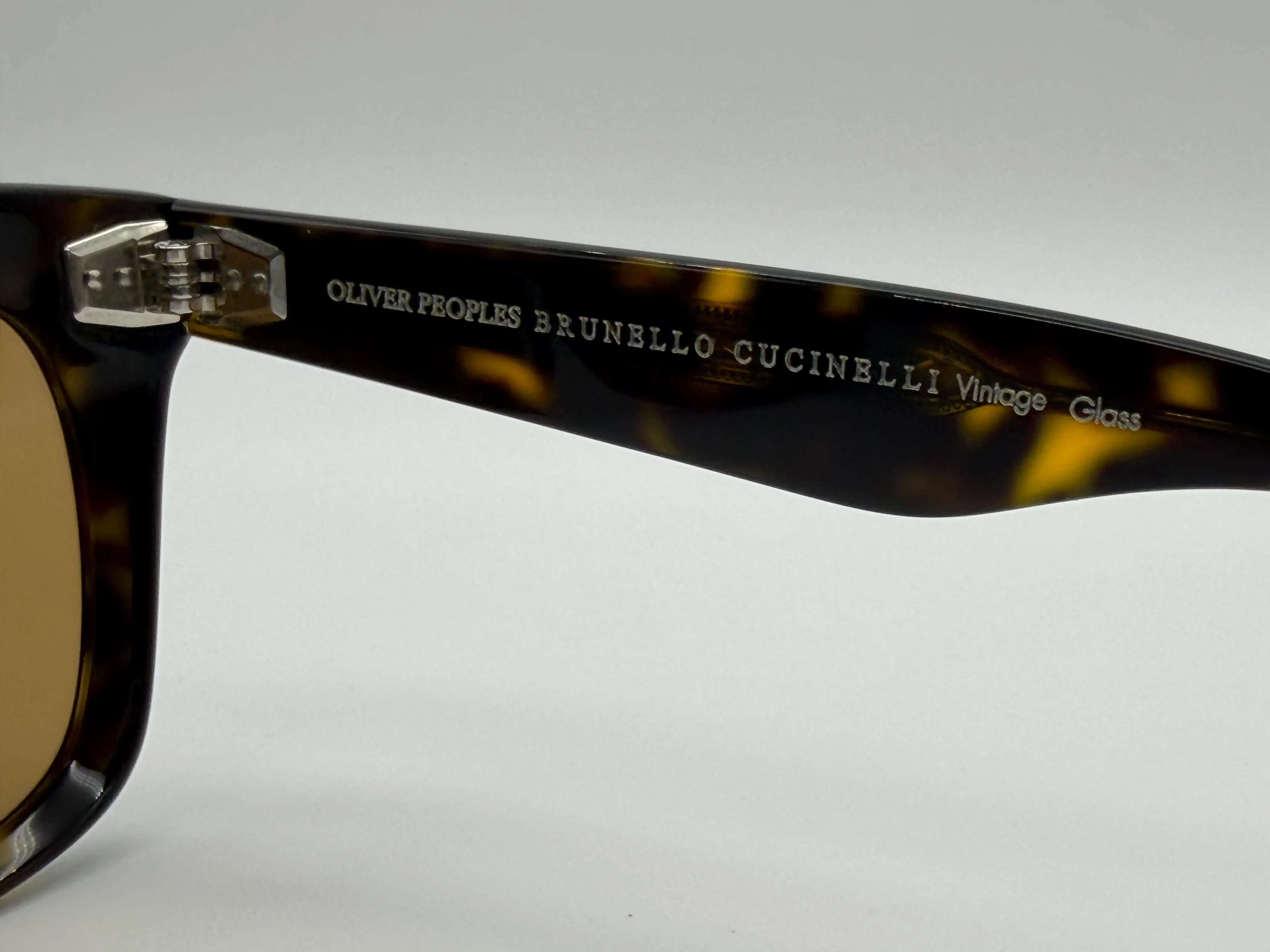 Oliver Peoples x Brunello Cucinelli Mr. Brunello 50mm OV 5497 SU Tortoise / Brown Glass 100953 Itlay Preowned - Image 9