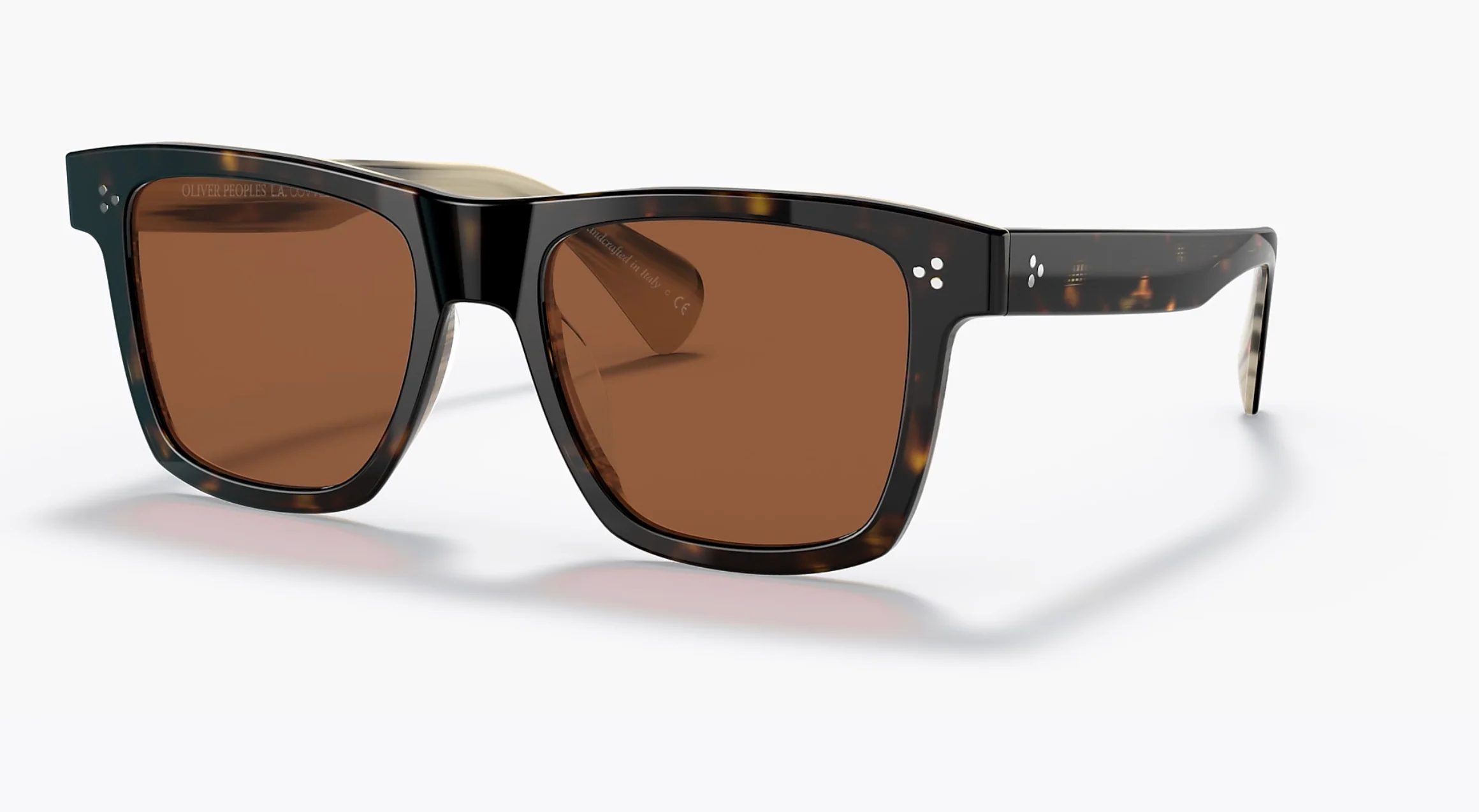 Oliver Peoples Casian Sun 54mm Brown Horn OV5444 Italy