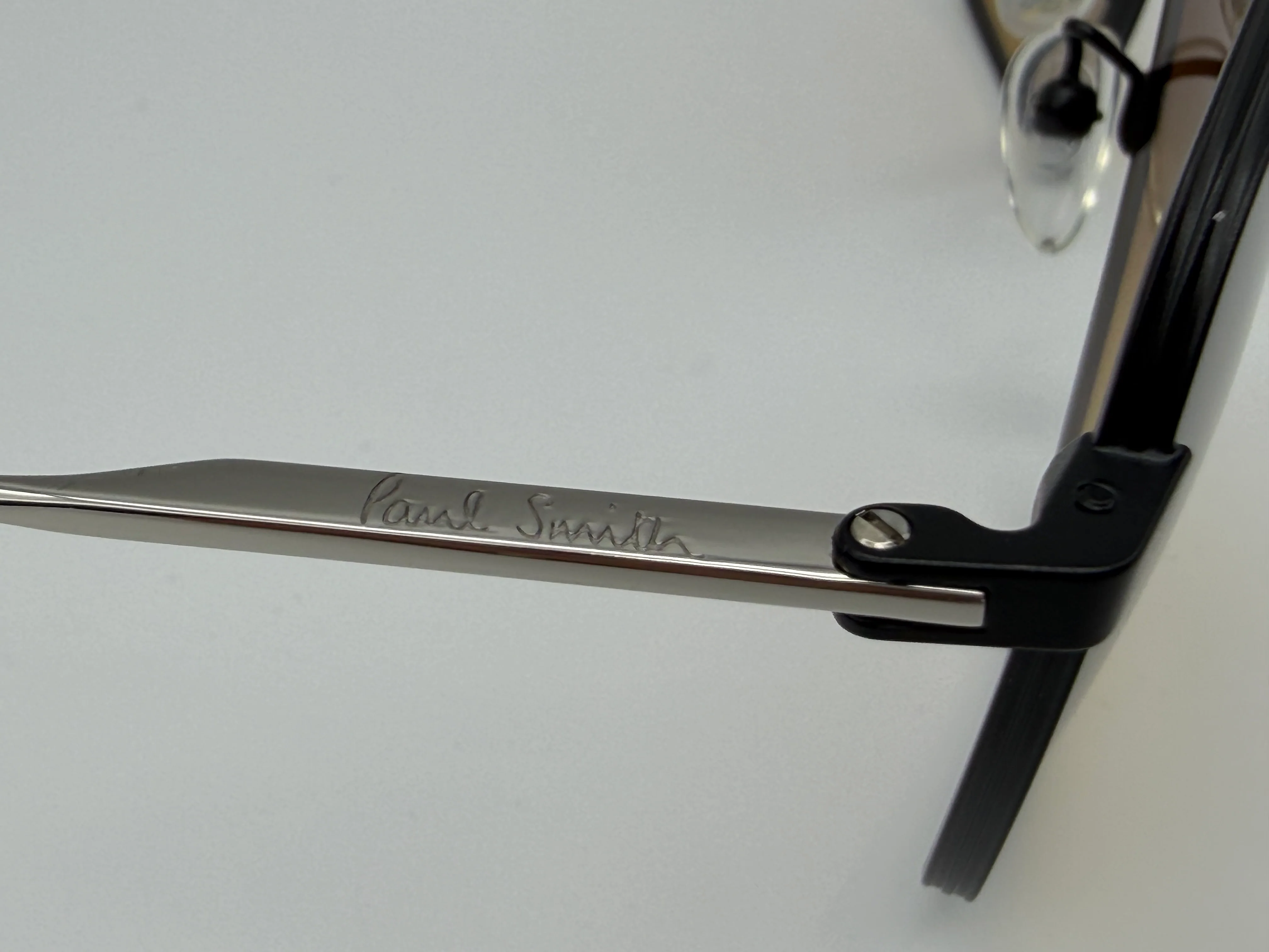 Paul Smith Foster 58mm Matte Black / Shiny Silver - Brown Gradient PSS 07958 Italy NEW - Image 5