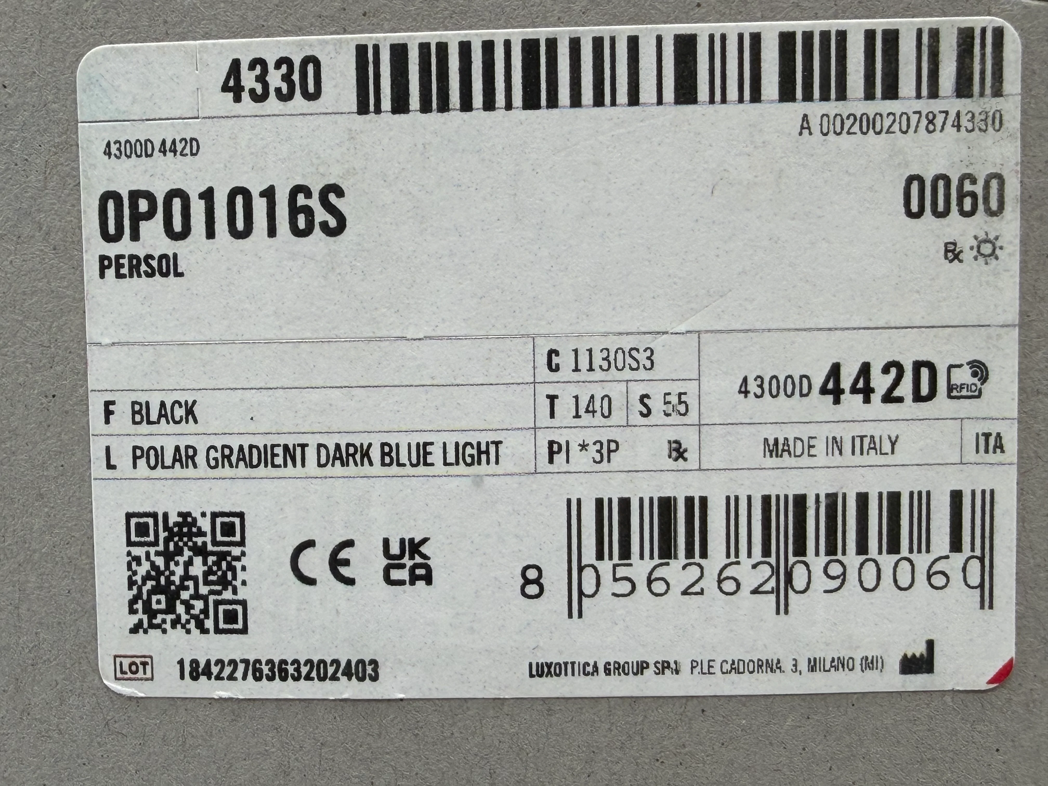 Persol 649 IRON 55mm Black / Polarized Dark Blue 1130 S3 Italy NEW - Image 13