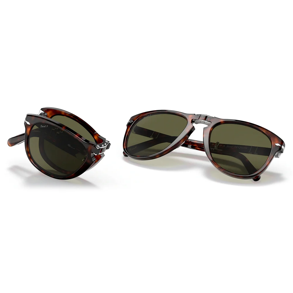 Persol 714 SM 24/P1 54MM Steve McQueen Folding Havana / polar green Lens NEW - Image 2